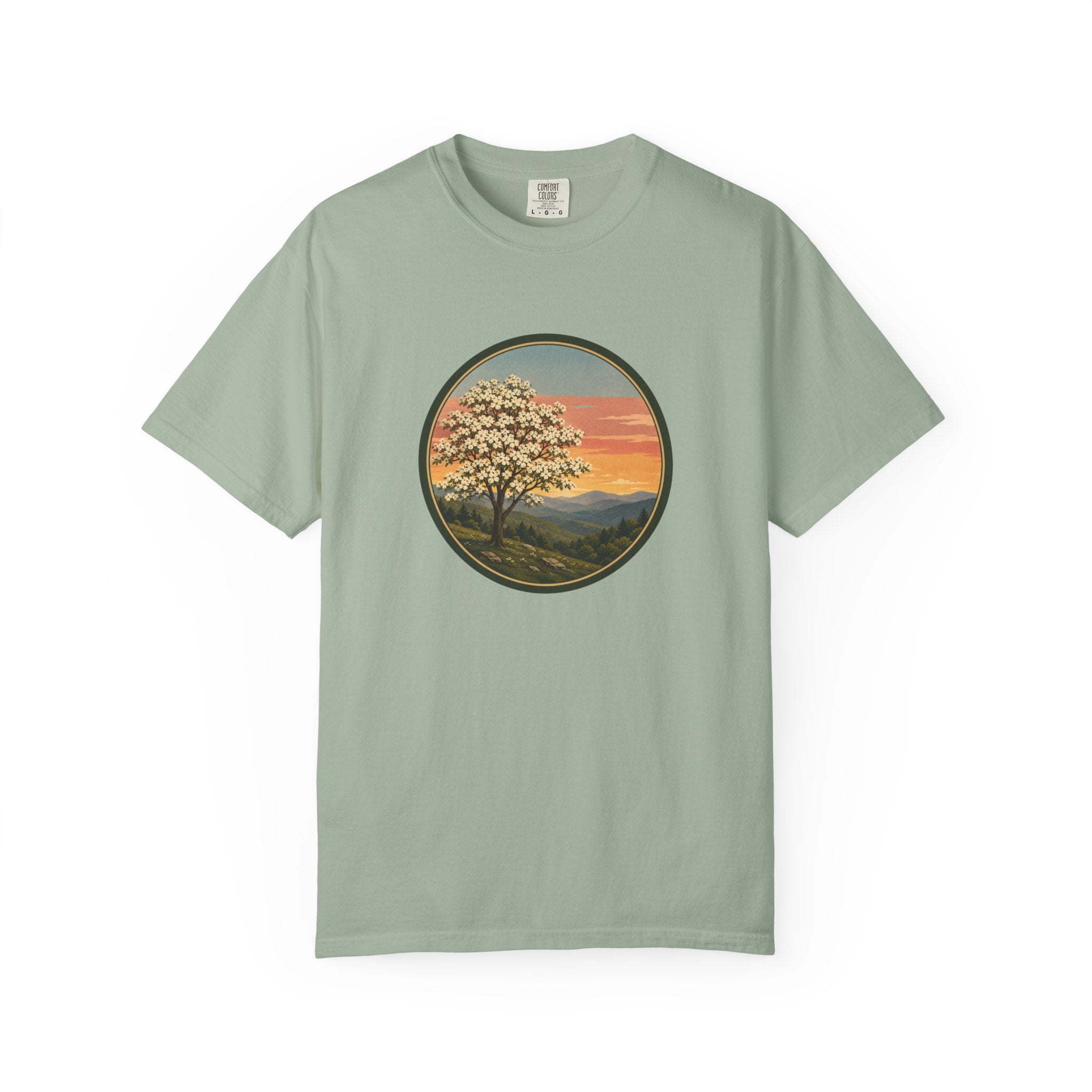 Vintage Sunset Dogwood Tree T-Shirt