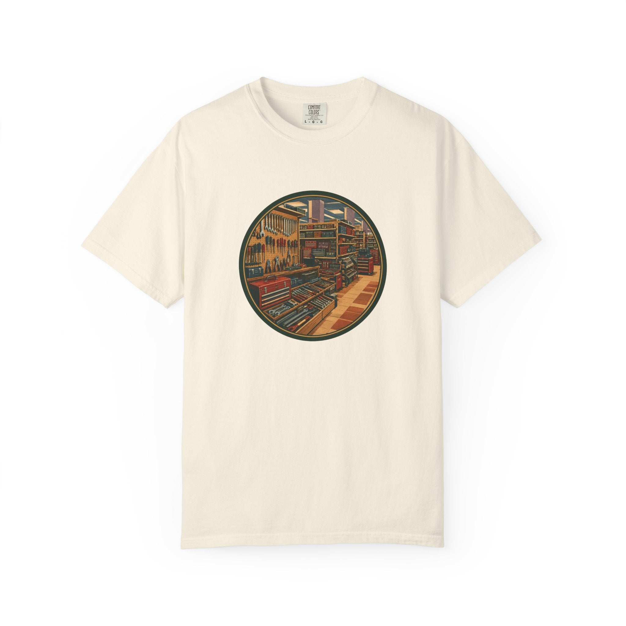 Vintage Tool Graphic T-Shirt — Remembering the Tool Department Illustration