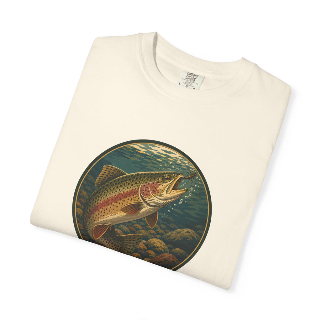 Rainbow Trout Circle Graphic T-Shirt