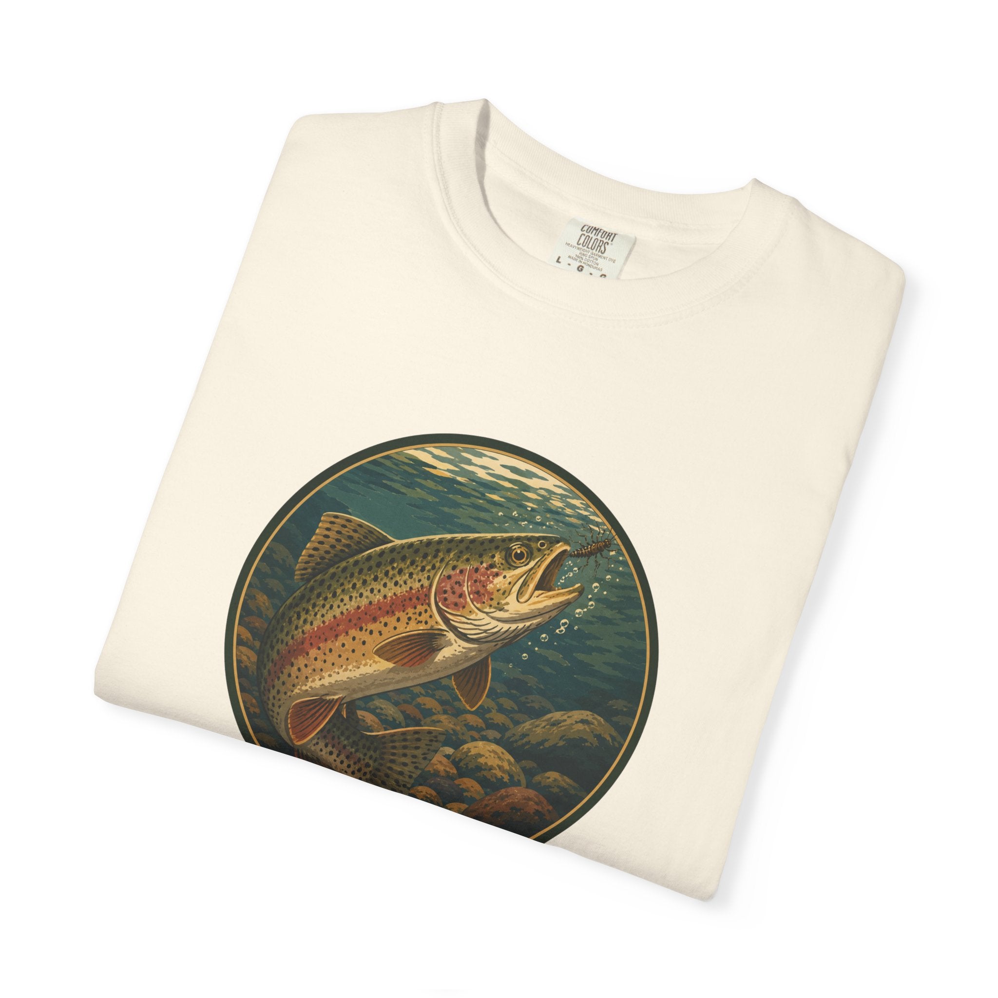 Rainbow Trout Circle Graphic T-Shirt