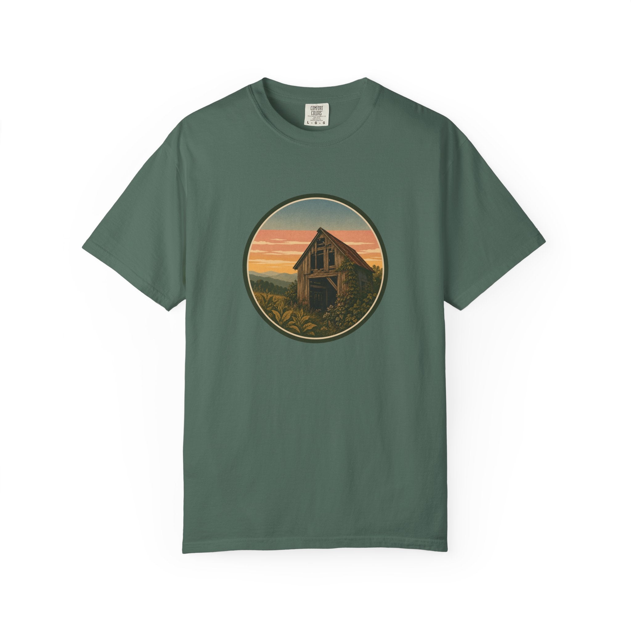 Vintage Tobacco Barn Sunset T-Shirt