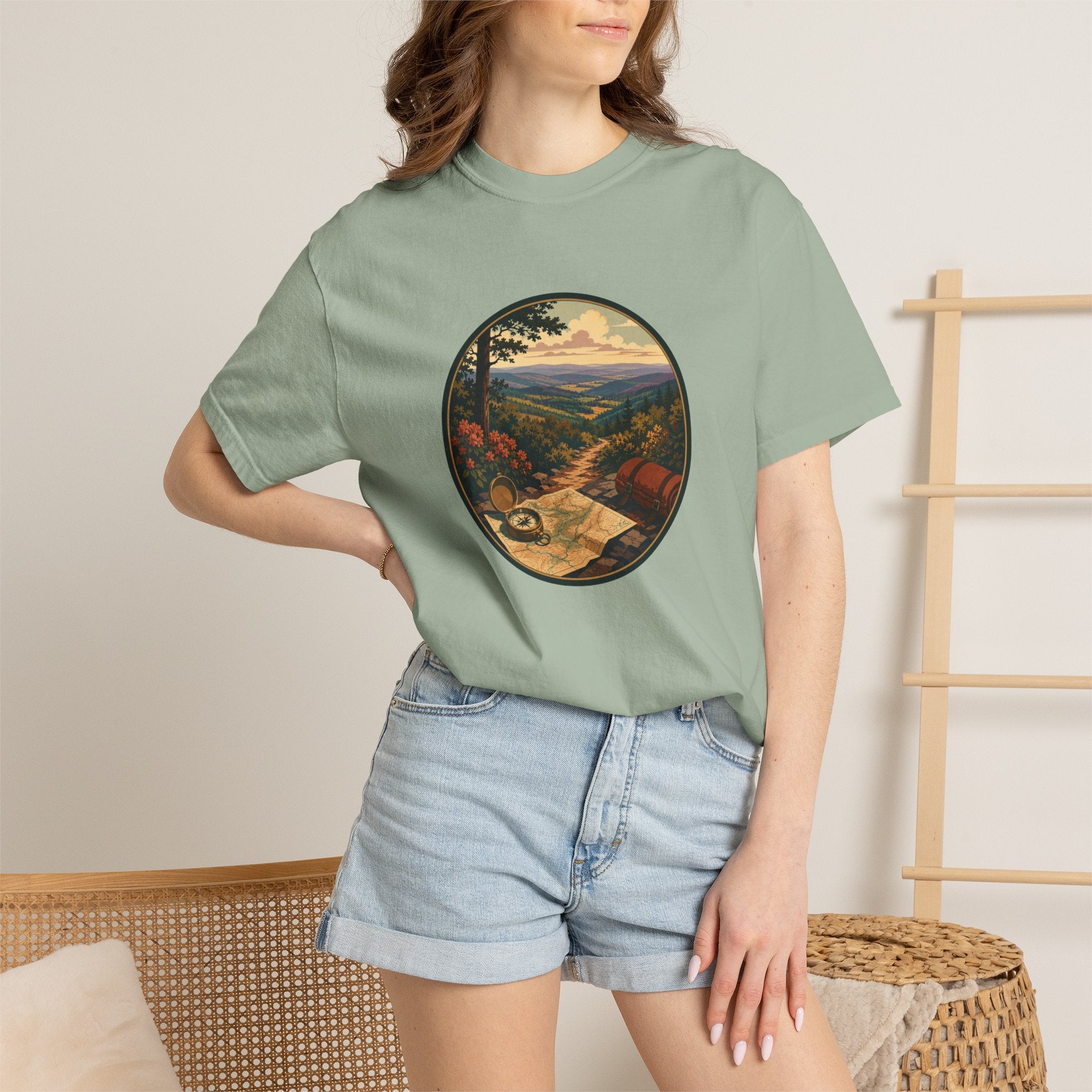Backpacking Trail Tee - Scenic Mountain Vista T-Shirt