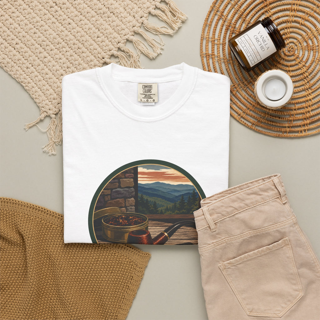 Vintage Tobacco Pipe Circle T-Shirt