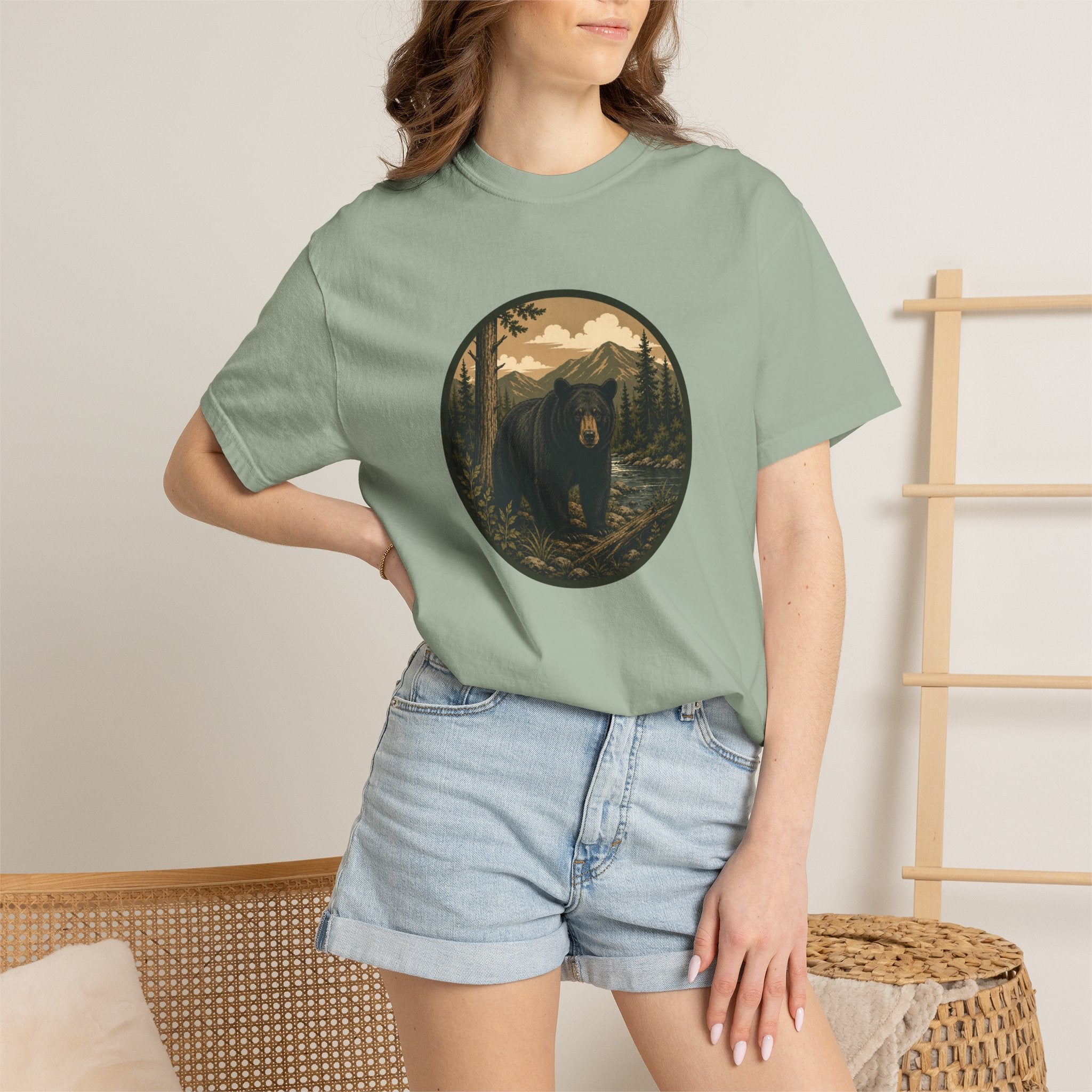 Bear Forest Graphic T-Shirt — Vintage Mountain Wilderness Tee