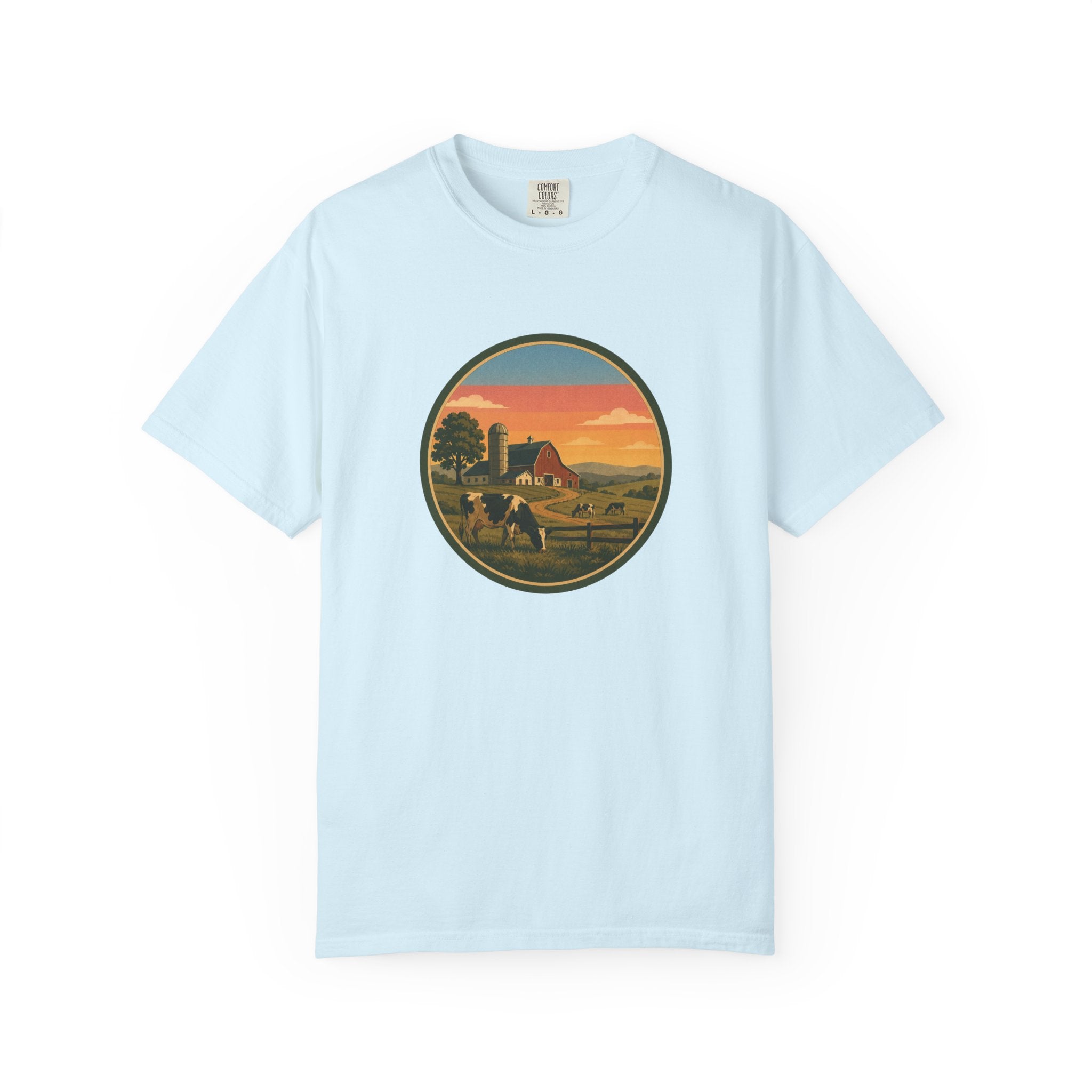 Vintage Sunset Dairy Farm T-Shirt