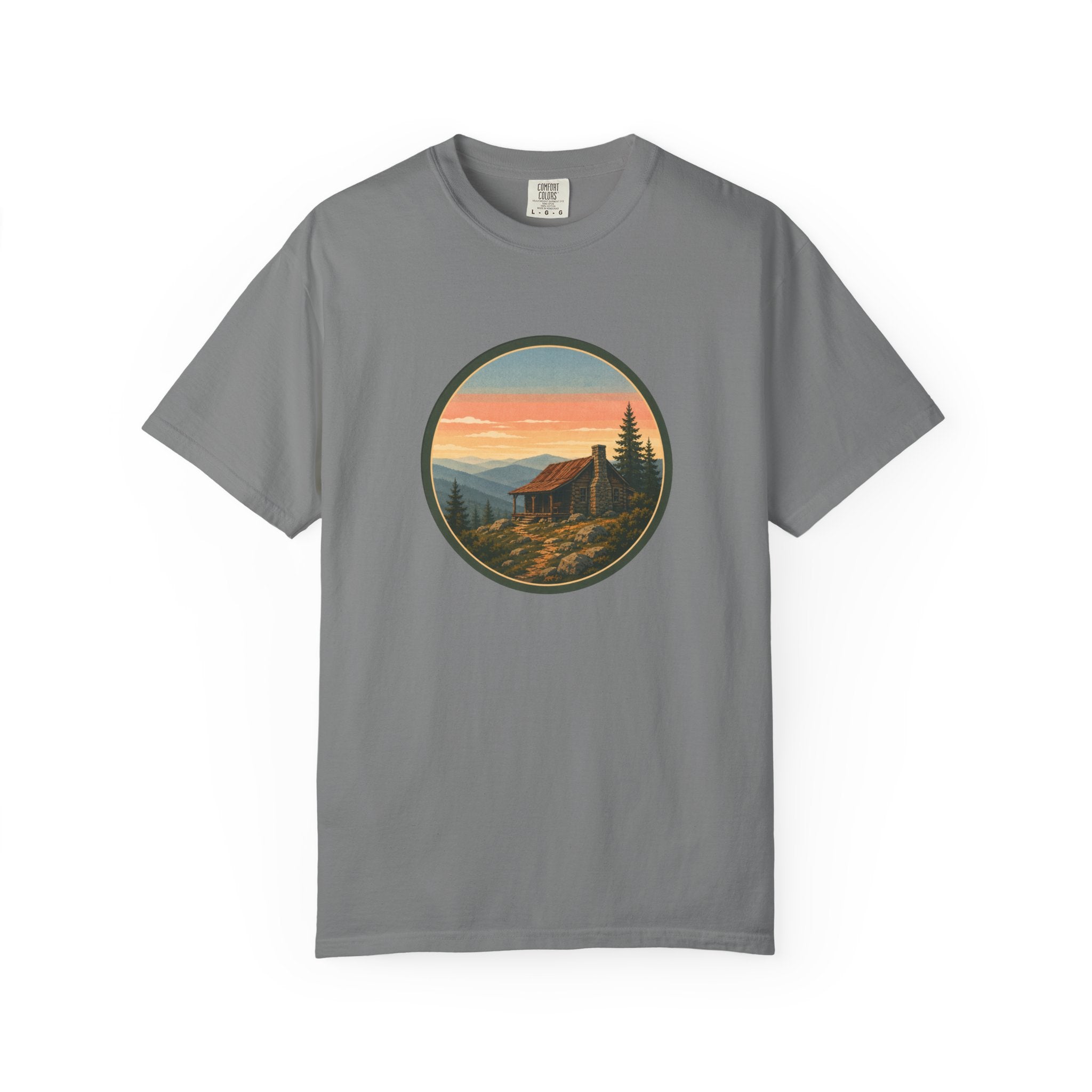Sunset Cabin Mountain T-Shirt