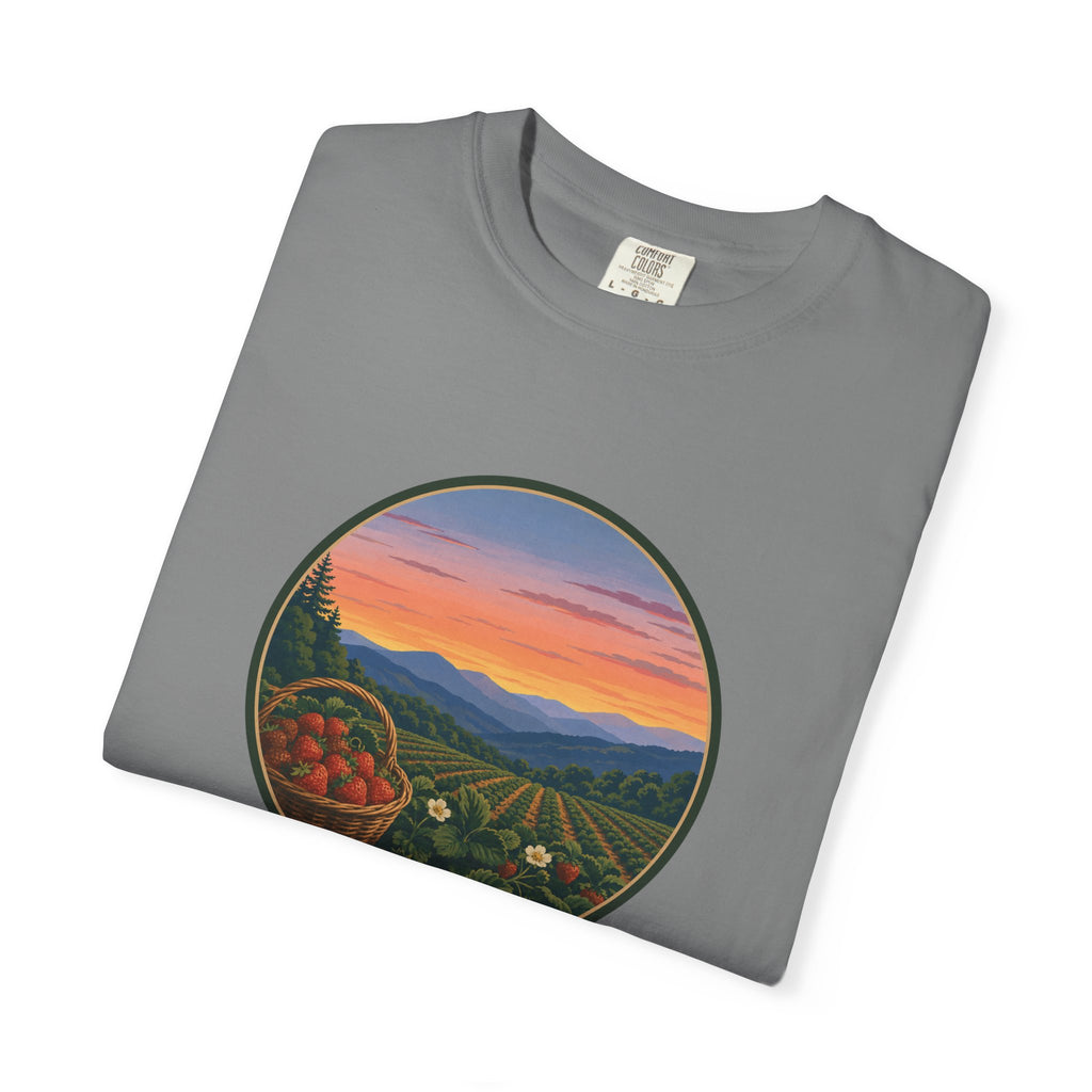Sunset Strawberry Patch Scenic Tee