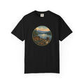Vintage Fishing Tackle T-Shirt — Mountain View Dock Scene Tee