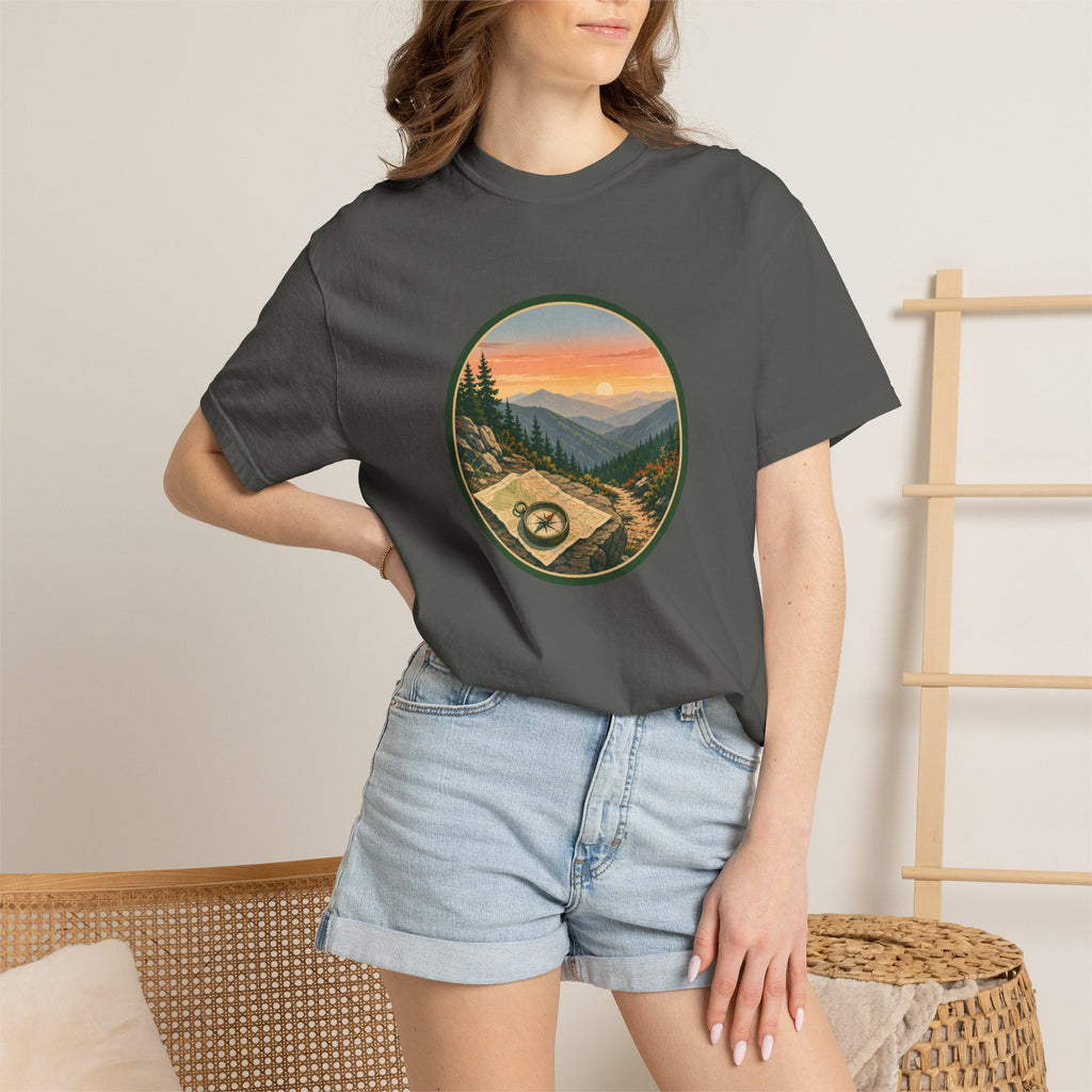 Mountain Hiking T-Shirt — Scenic Trail Vintage Nature Tee