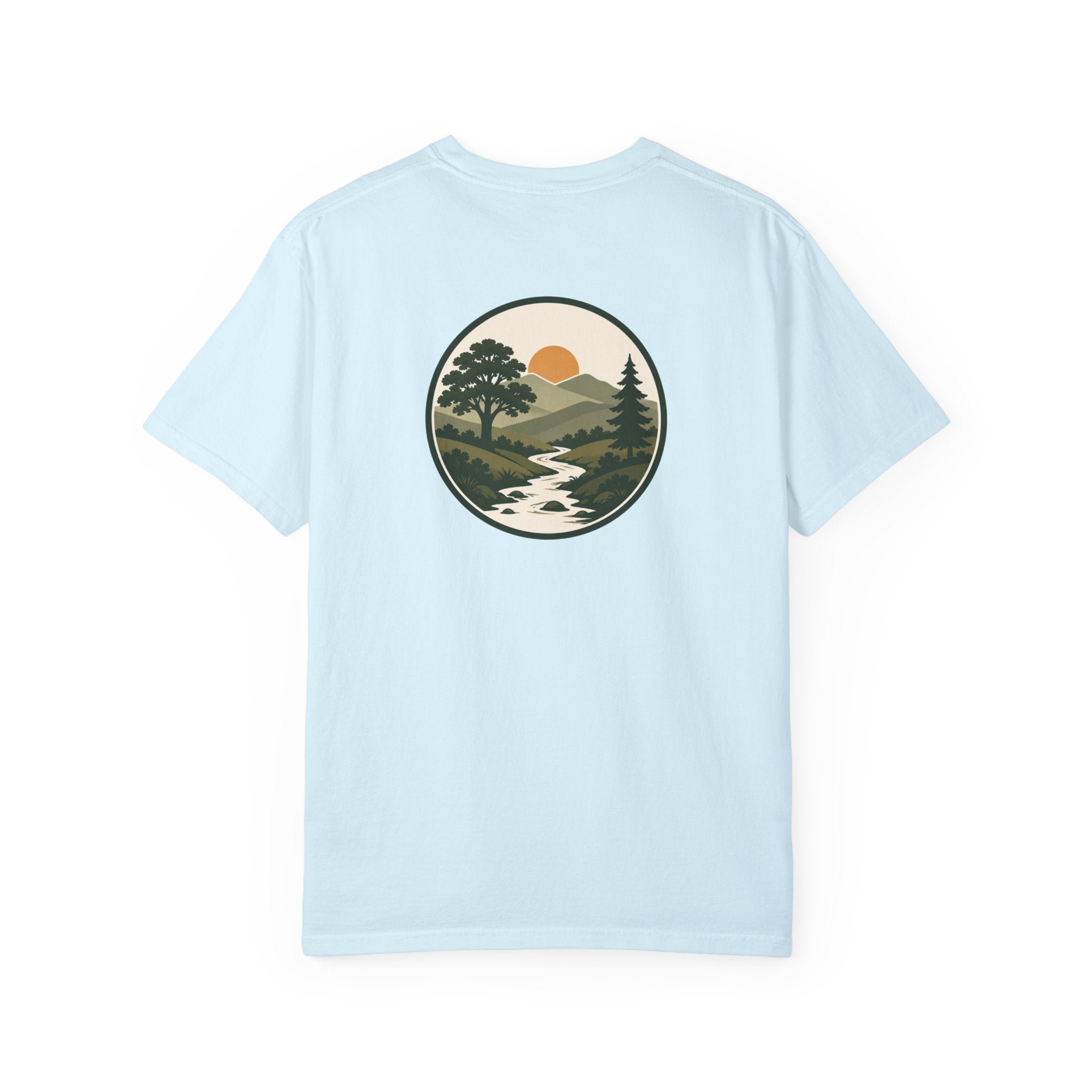 Simple Goodness Official Badge T-Shirt — Sunset Creek Landscape Tee