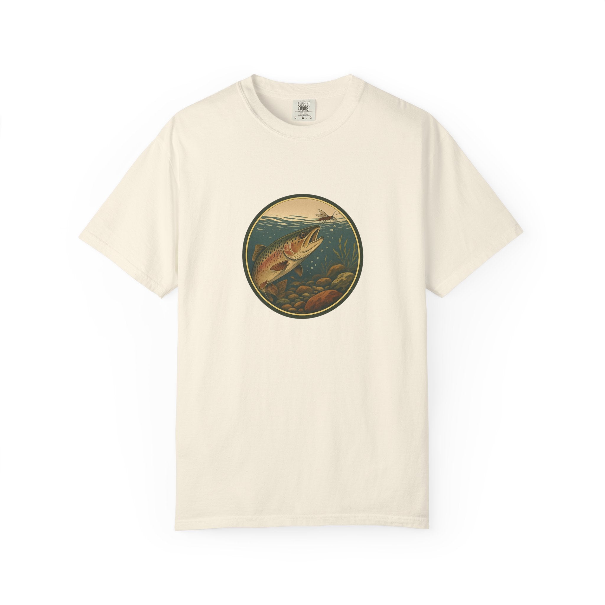 Rainbow Trout  Circle T-Shirt — Vintage Fishing Graphic Tee