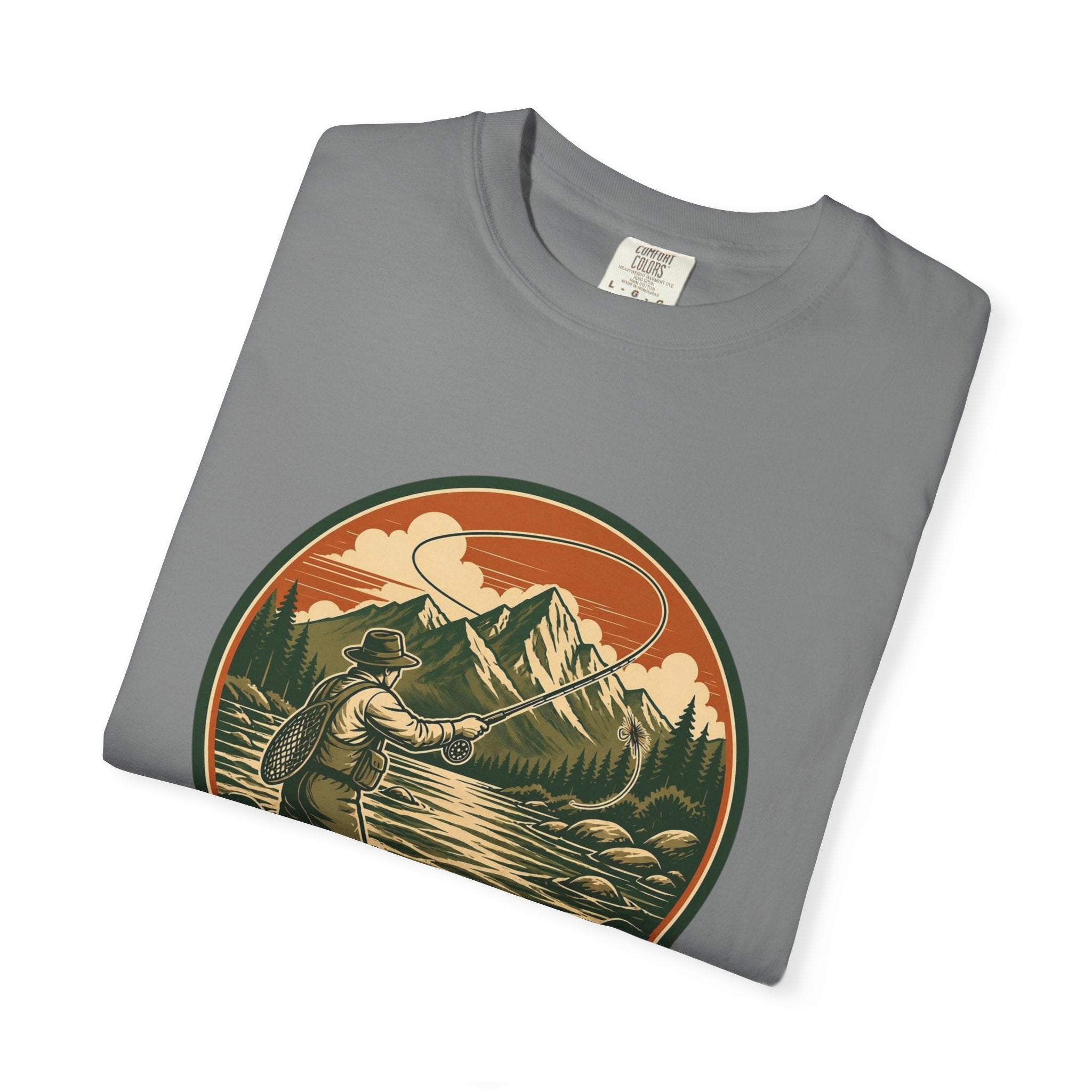 Live to Fish T-Shirt — Vintage Mountain Fly Fishing Graphic Tee
