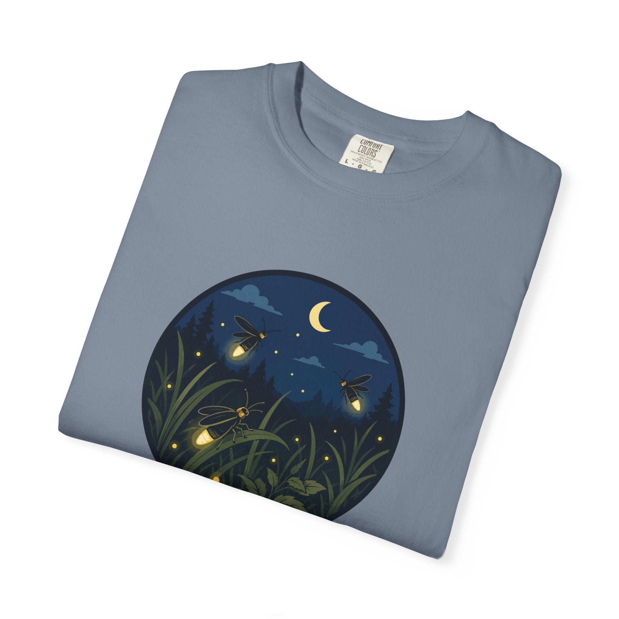 Firefly Night T-Shirt — Moonlit Meadow Graphic Tee