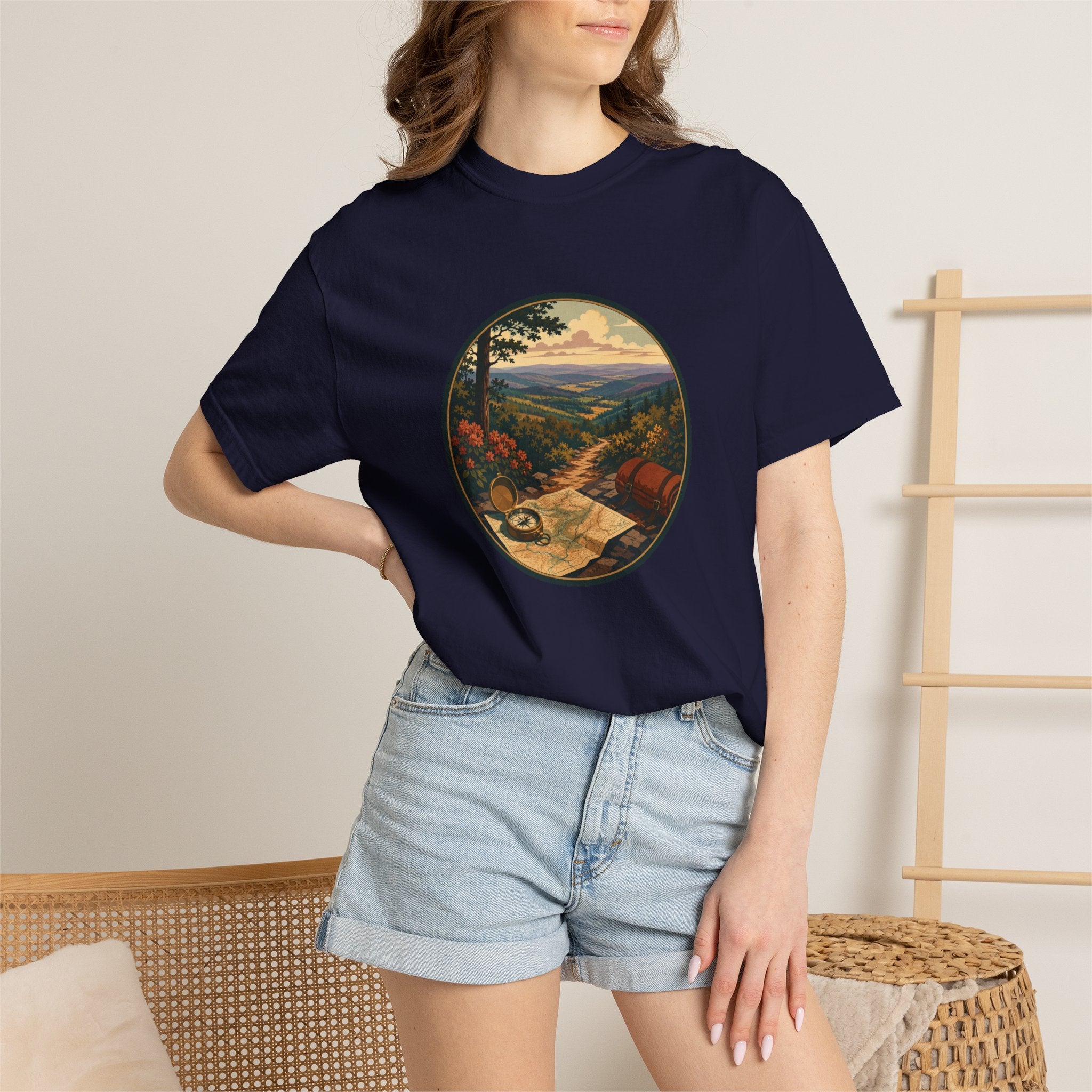 Backpacking Trail Tee - Scenic Mountain Vista T-Shirt