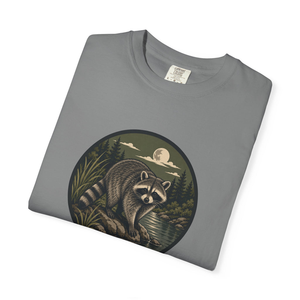 Raccoon Moonlight T-Shirt — Night Forest Wildlife Graphic Tee