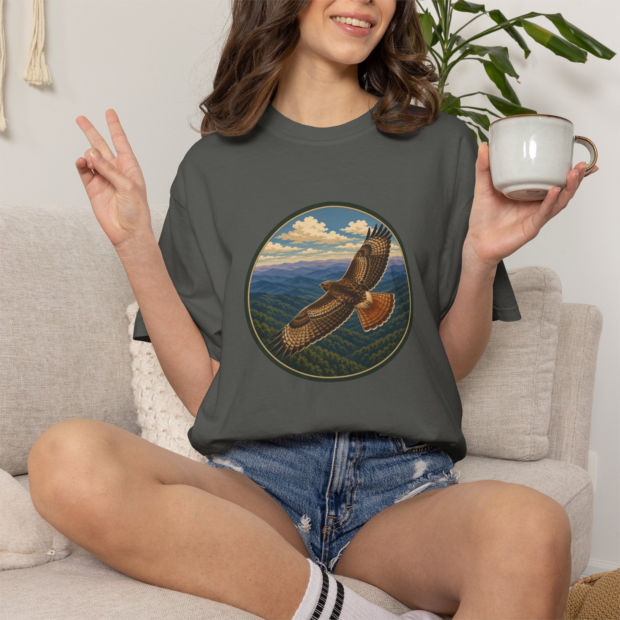 Soaring Hawk T-Shirt — Mountain Flight Graphic Tee