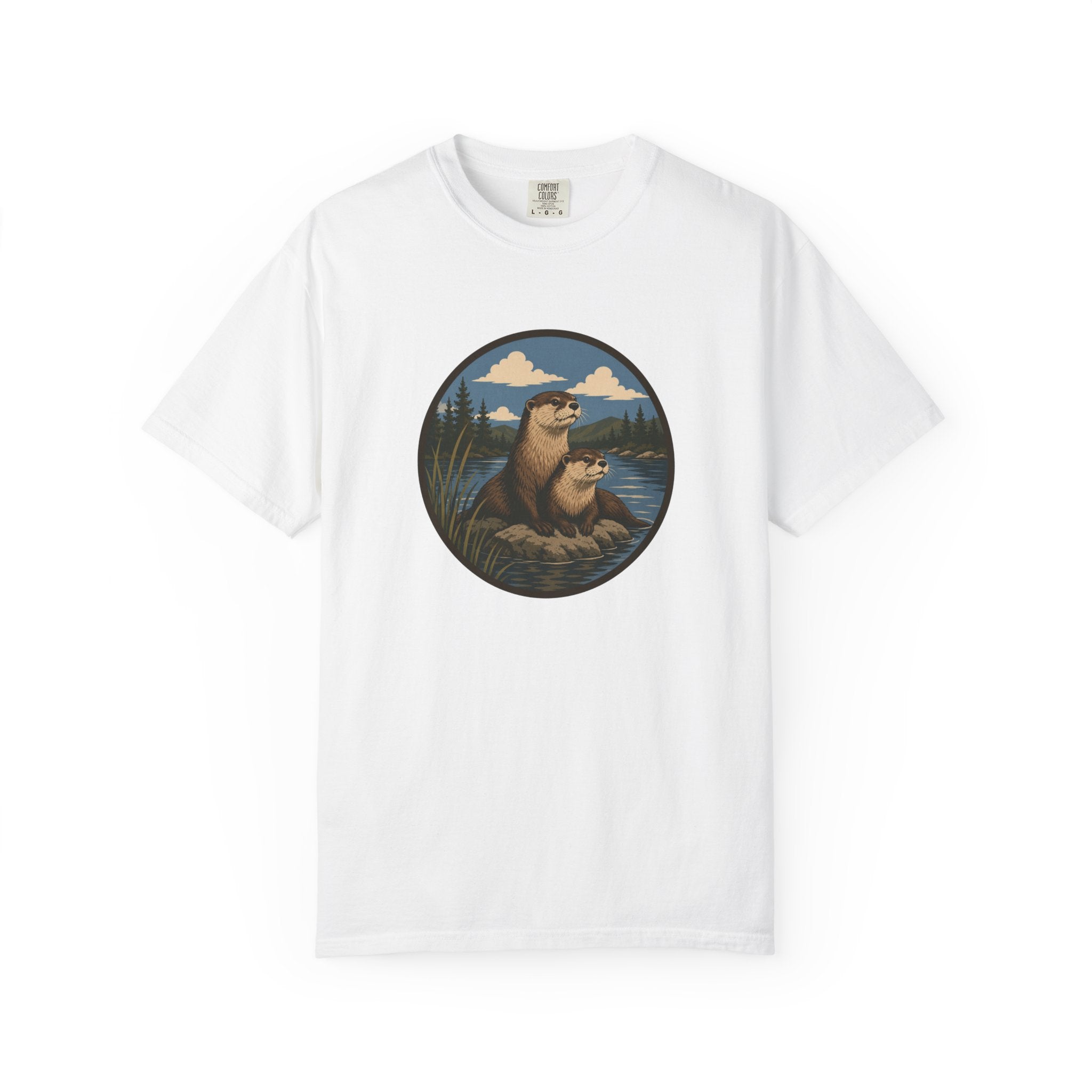 Otter & Baby Lake Scene T-Shirt