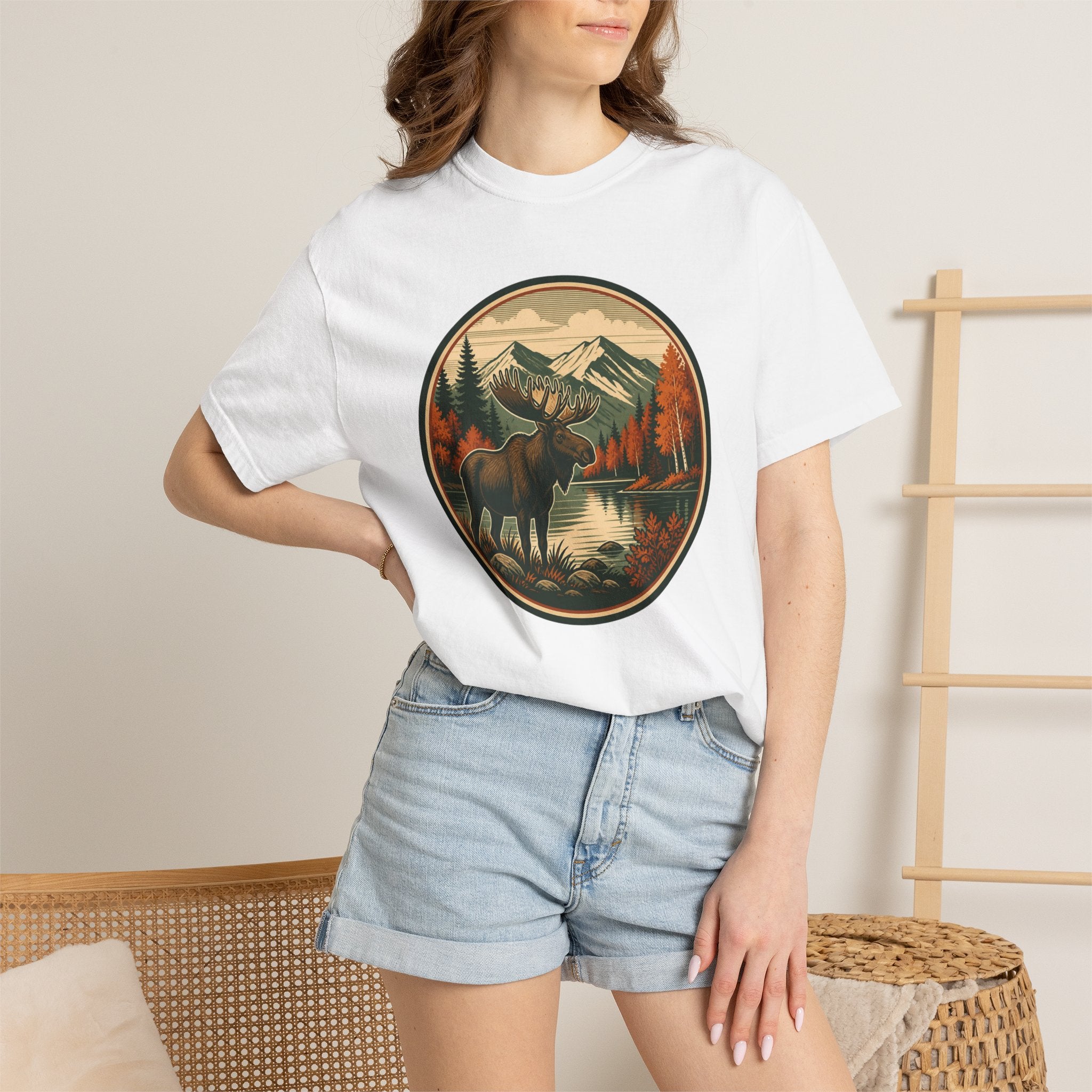 Moose Mountain Scenic T‑Shirt — Vintage Wilderness Camp Tee