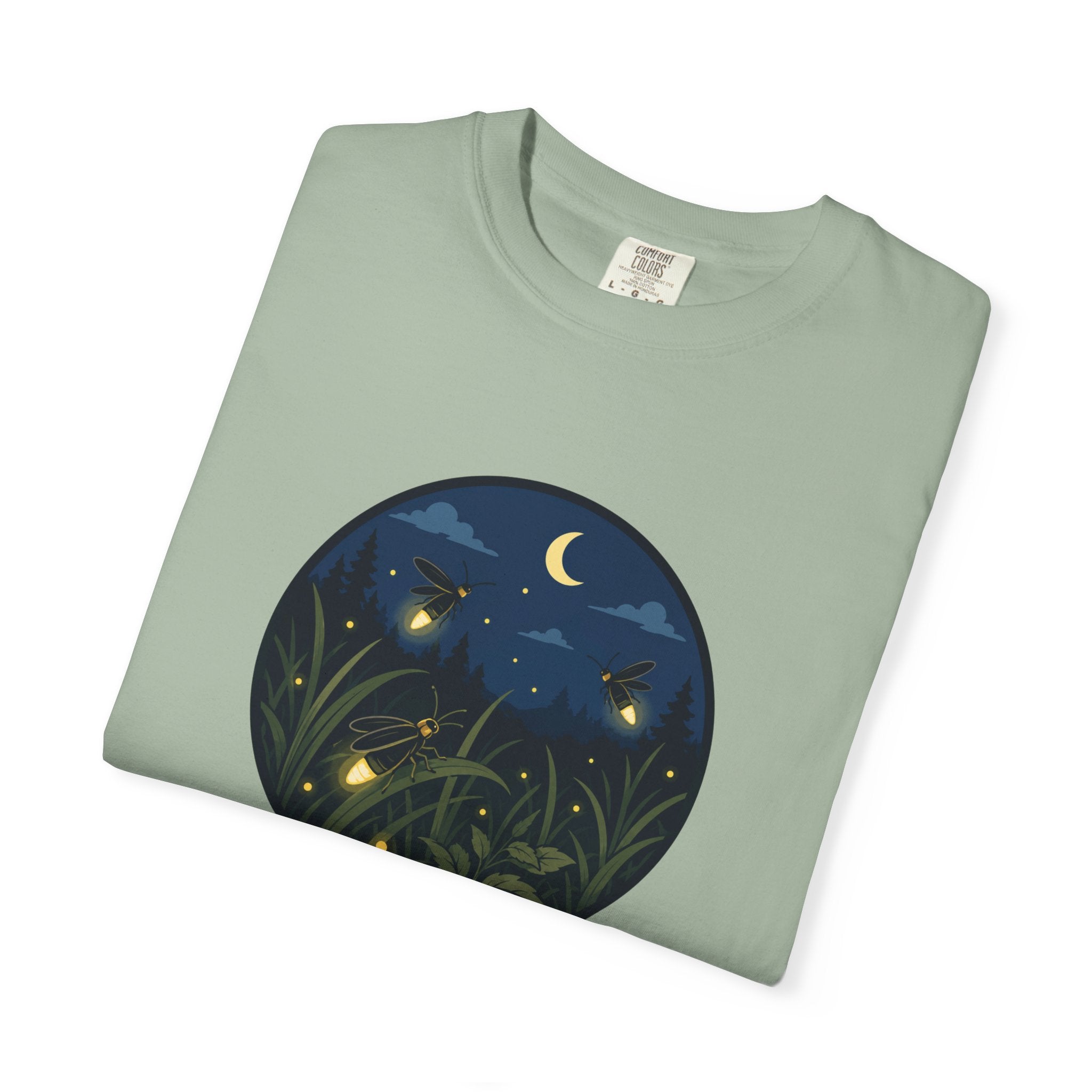 Firefly Night T-Shirt — Moonlit Meadow Graphic Tee