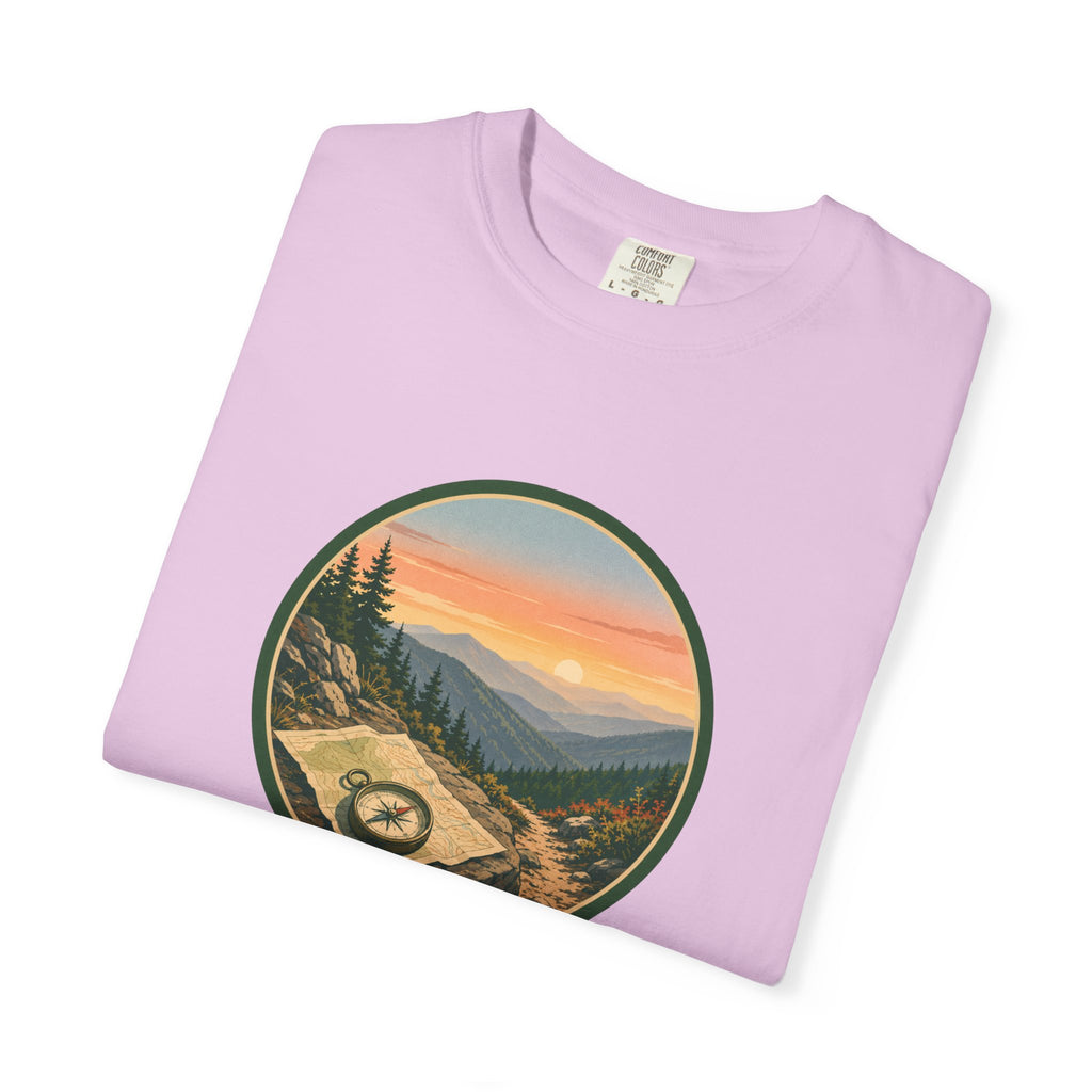 Mountain Hiking T-Shirt — Scenic Trail Vintage Nature Tee