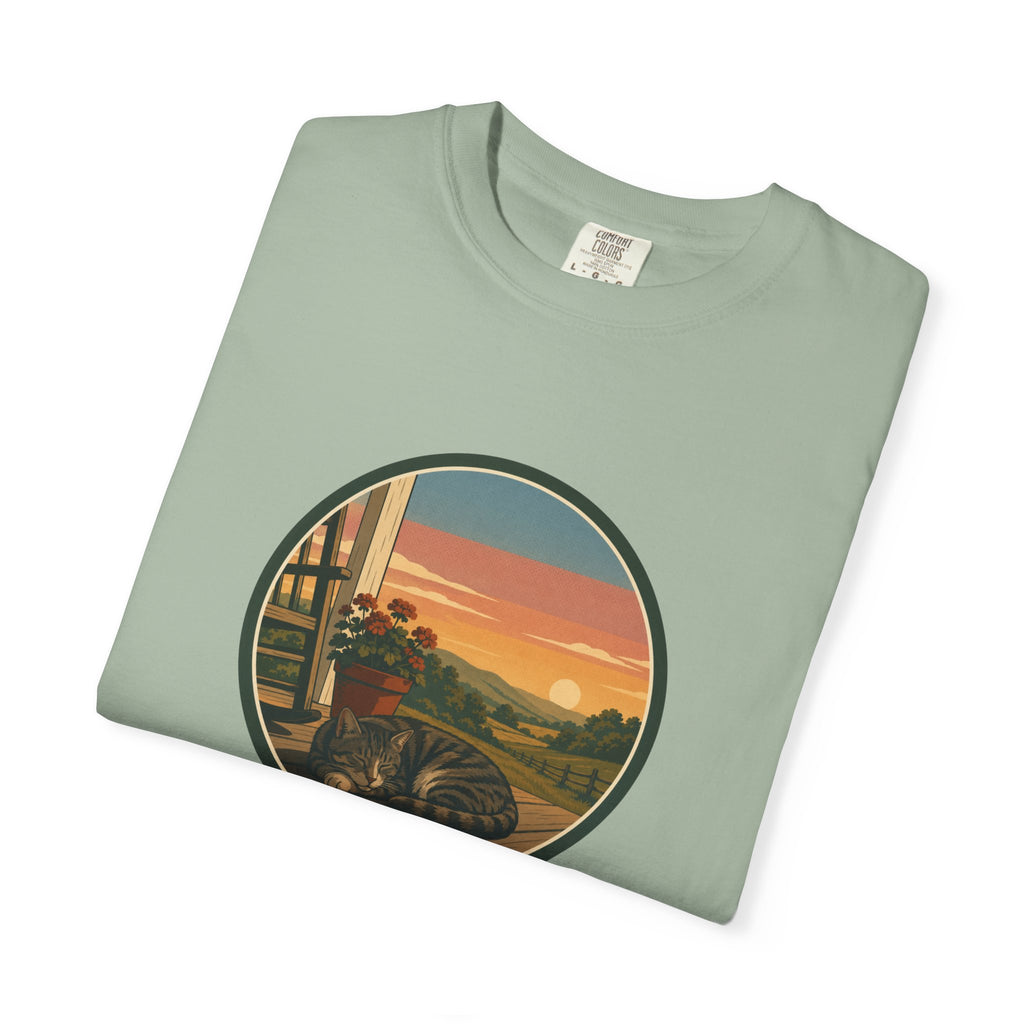 Vintage Sunset Cat Nap T-Shirt