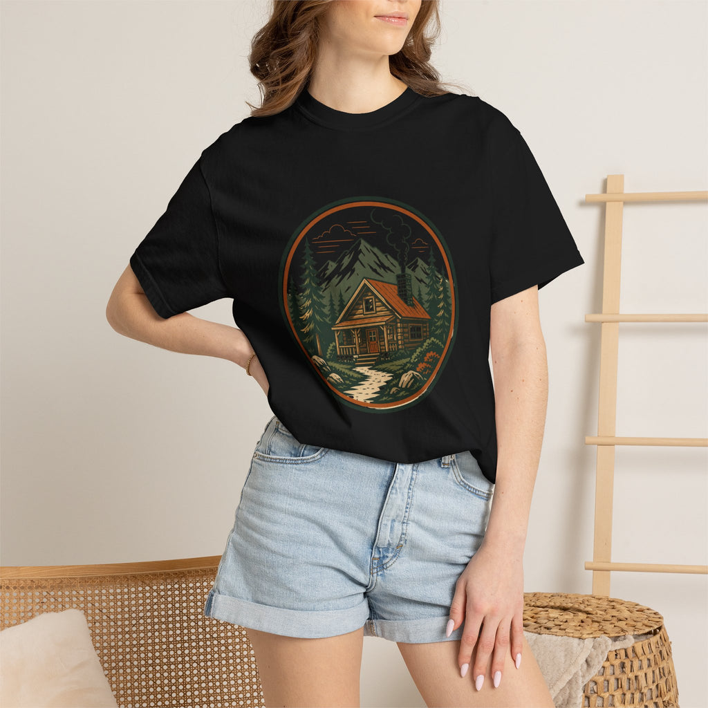 Cabin In The Woods T-Shirt — Rustic Mountain Cabin Graphic Tee