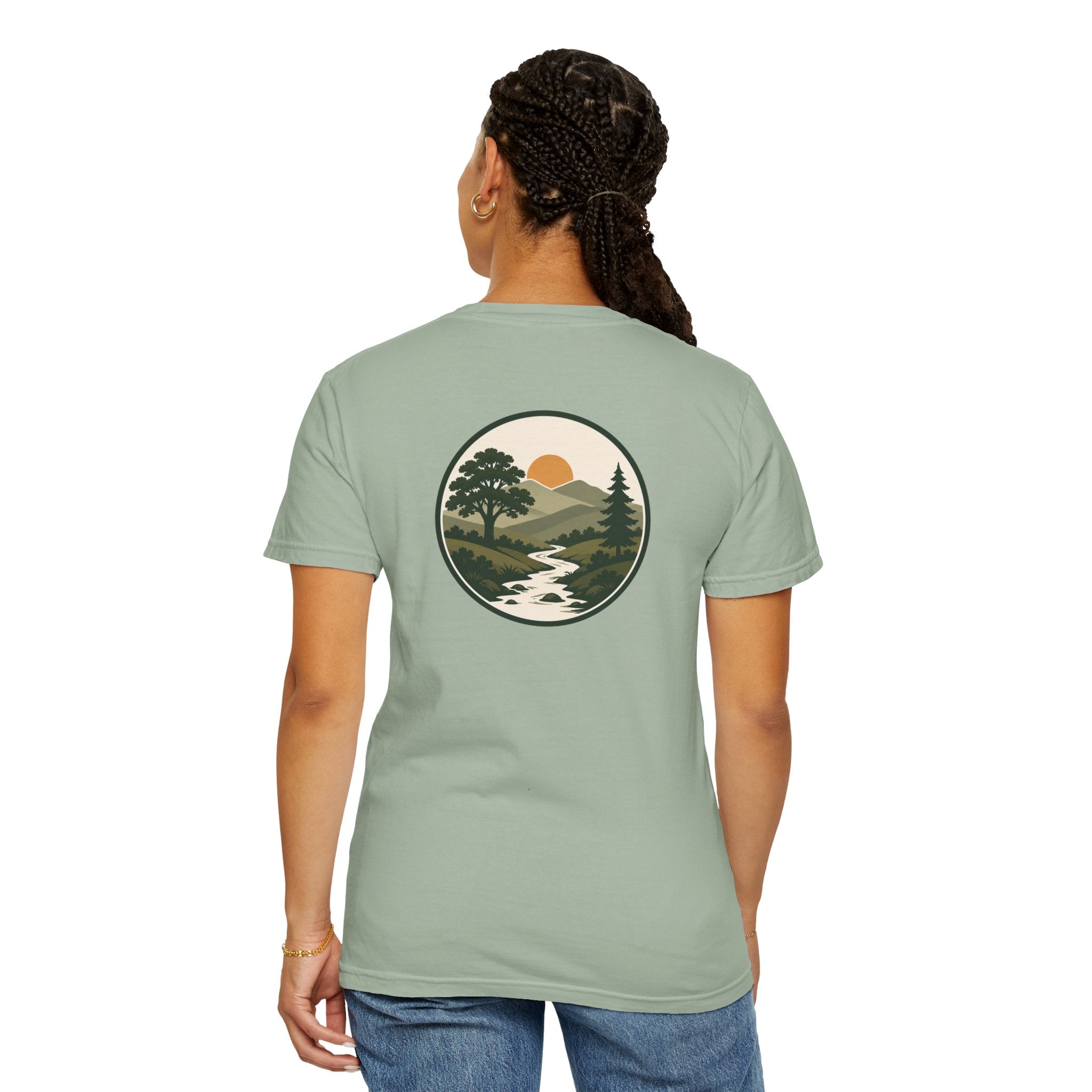 Simple Goodness Official Badge T-Shirt — Sunset Creek Landscape Tee
