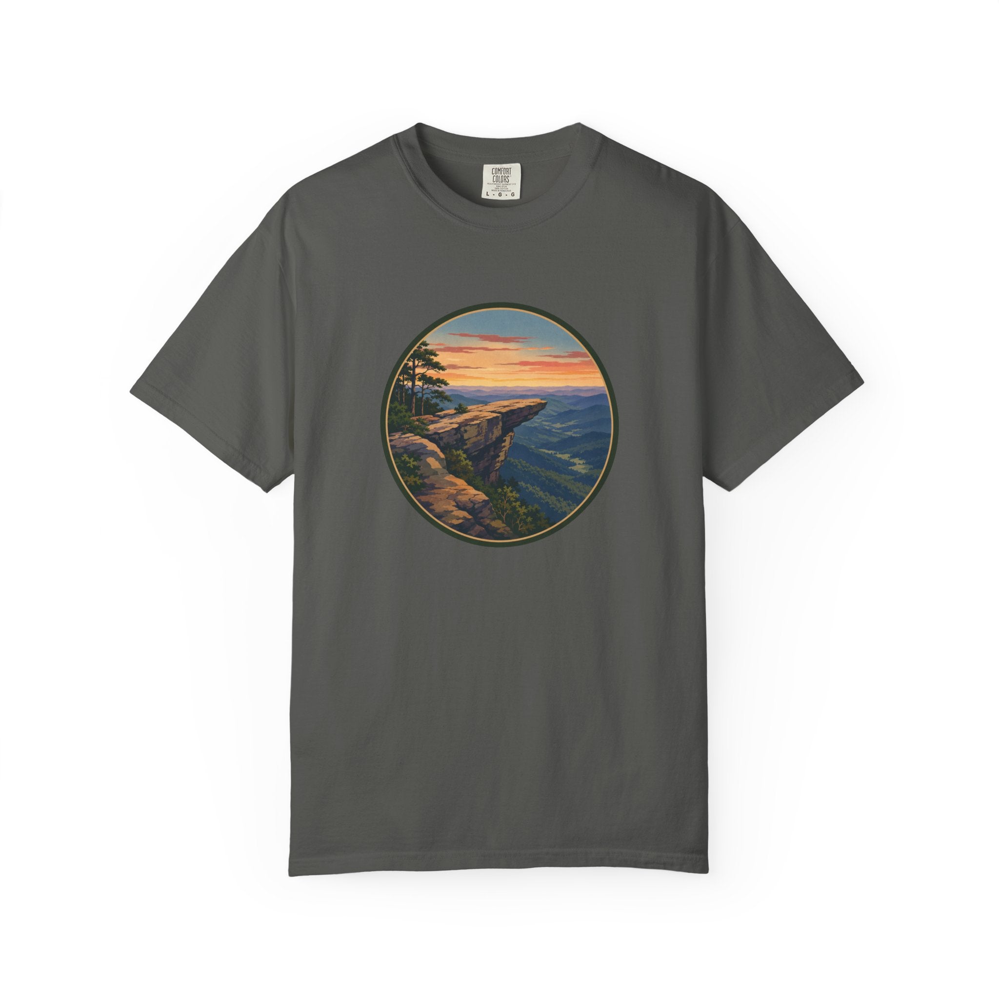 Nature Sunset Cliff T-Shirt - Blue Ridge Mountains Tee