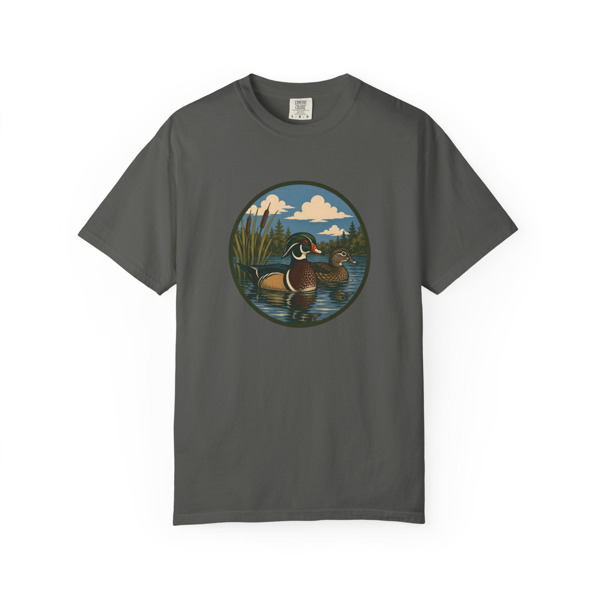Wood Duck Pond T-Shirt — Vintage Waterfowl Nature Tee