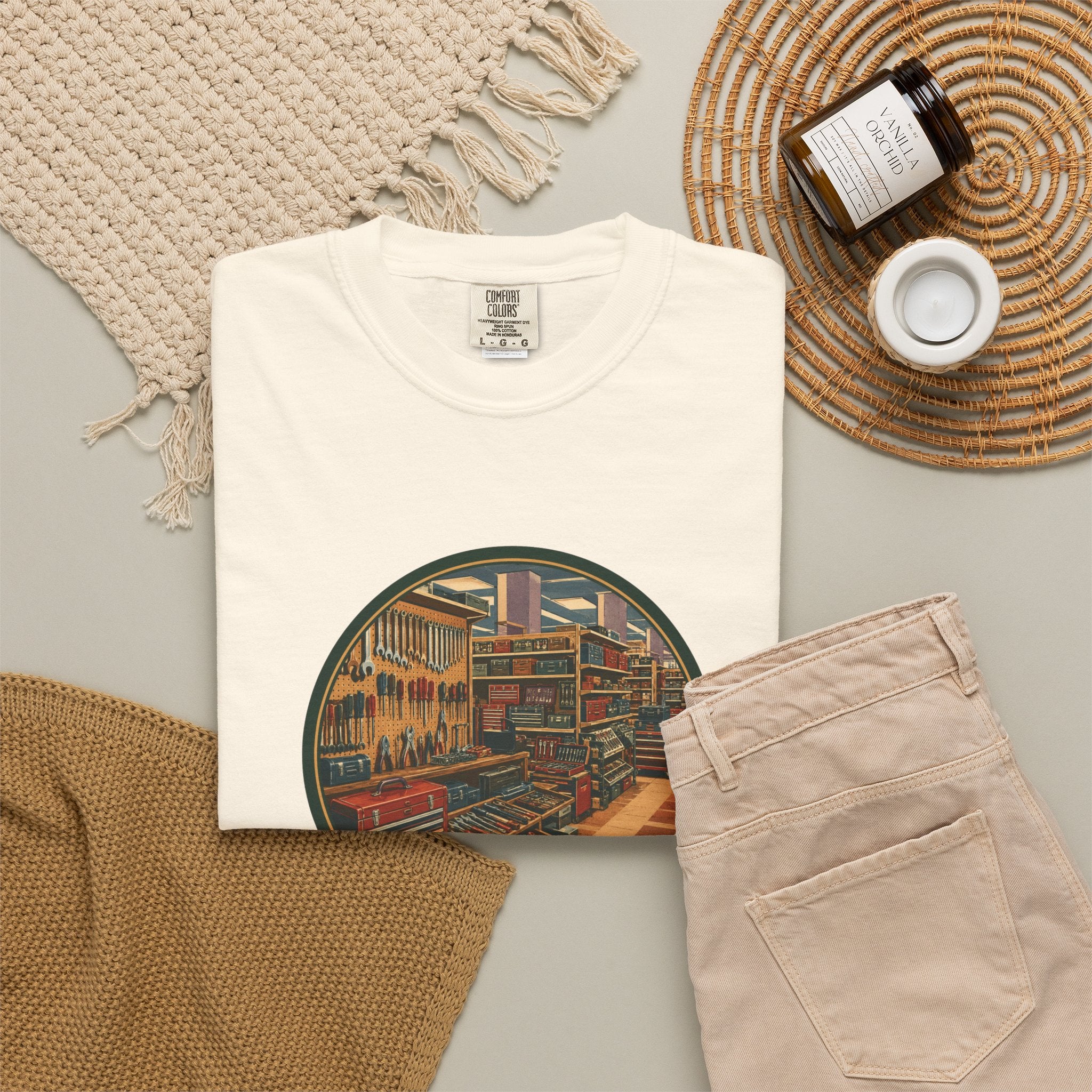 Vintage Tool Graphic T-Shirt — Remembering the Tool Department Illustration