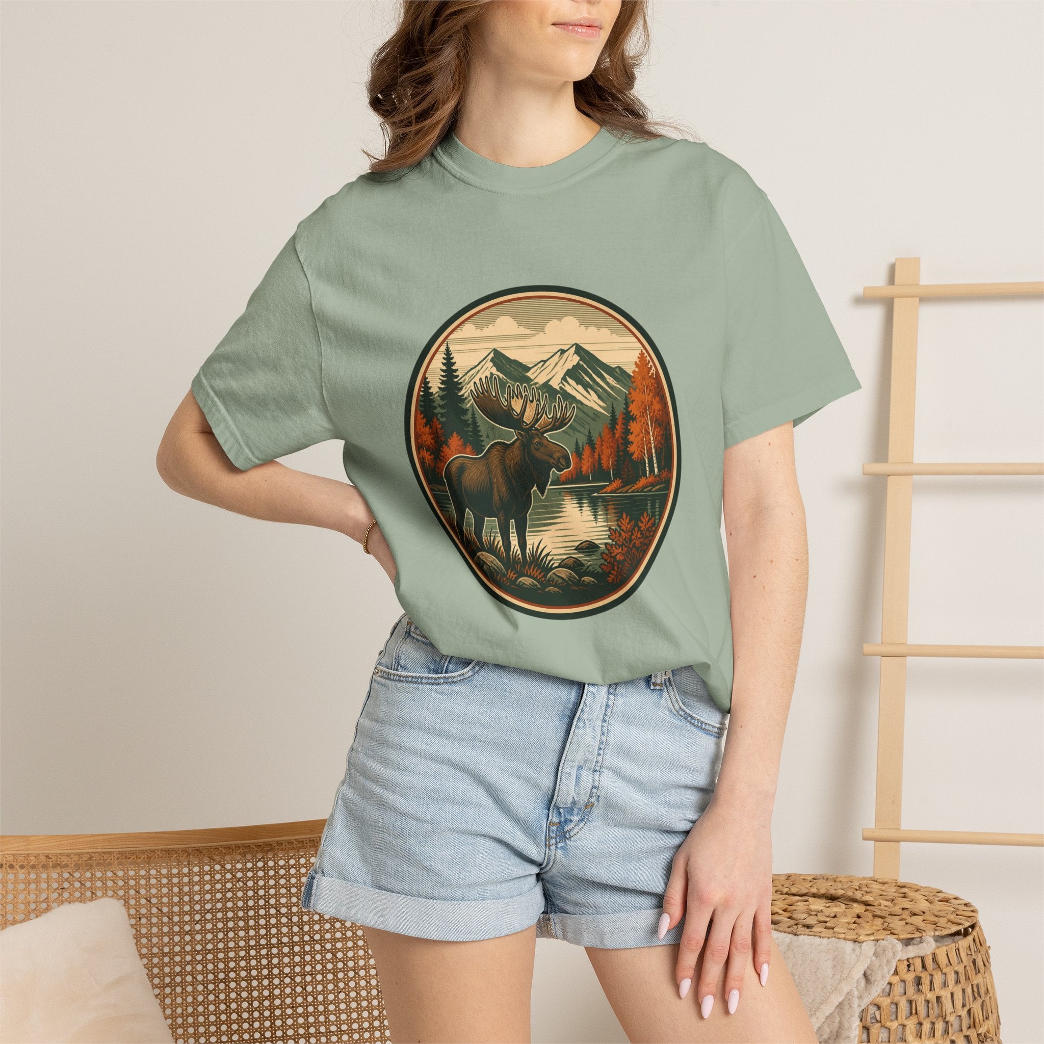 Moose Mountain Scenic T‑Shirt — Vintage Wilderness Camp Tee