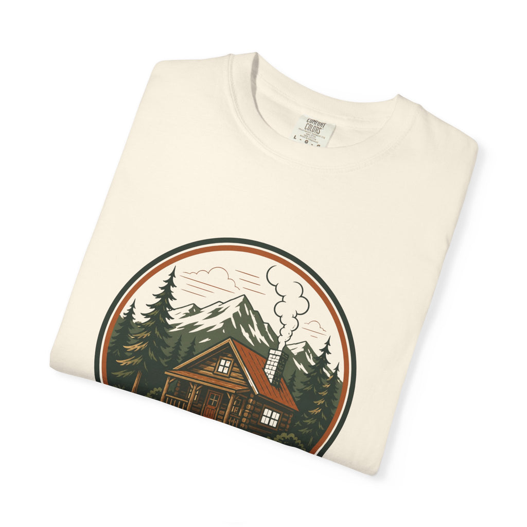 Cabin In The Woods T-Shirt — Rustic Mountain Cabin Graphic Tee