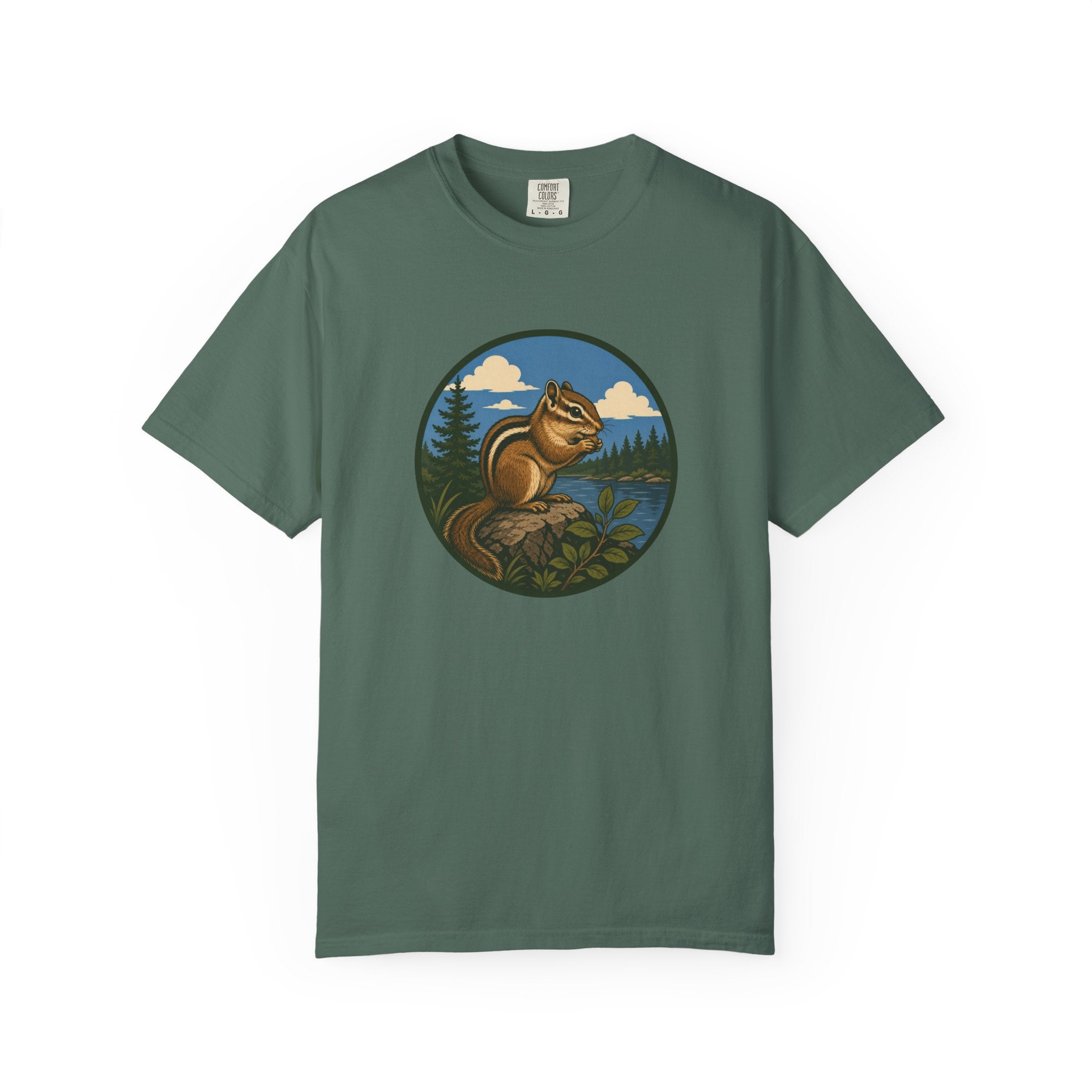 Chipmunk Nature T‑Shirt — Outdoorsy Woodland Wildlife Graphic Tee