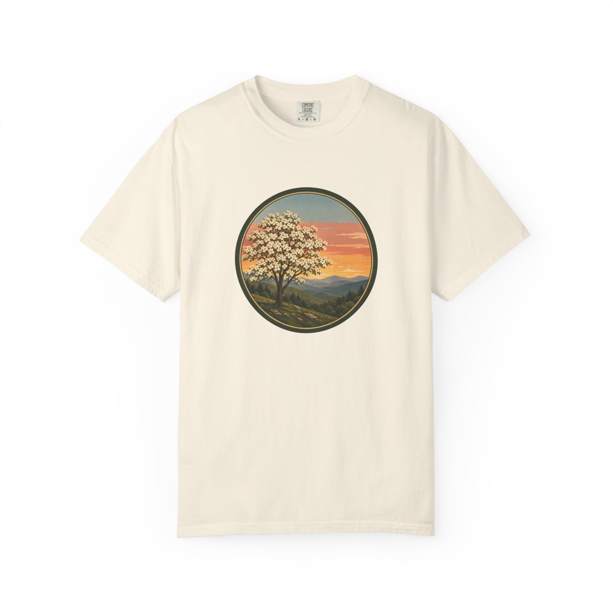 Vintage Sunset Dogwood Tree T-Shirt