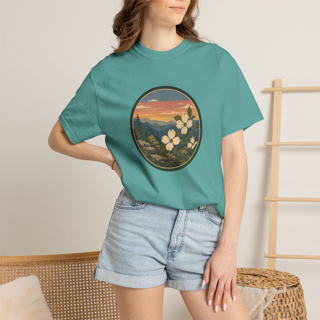 Scenic Dogwood Bloom Sunset T-Shirt