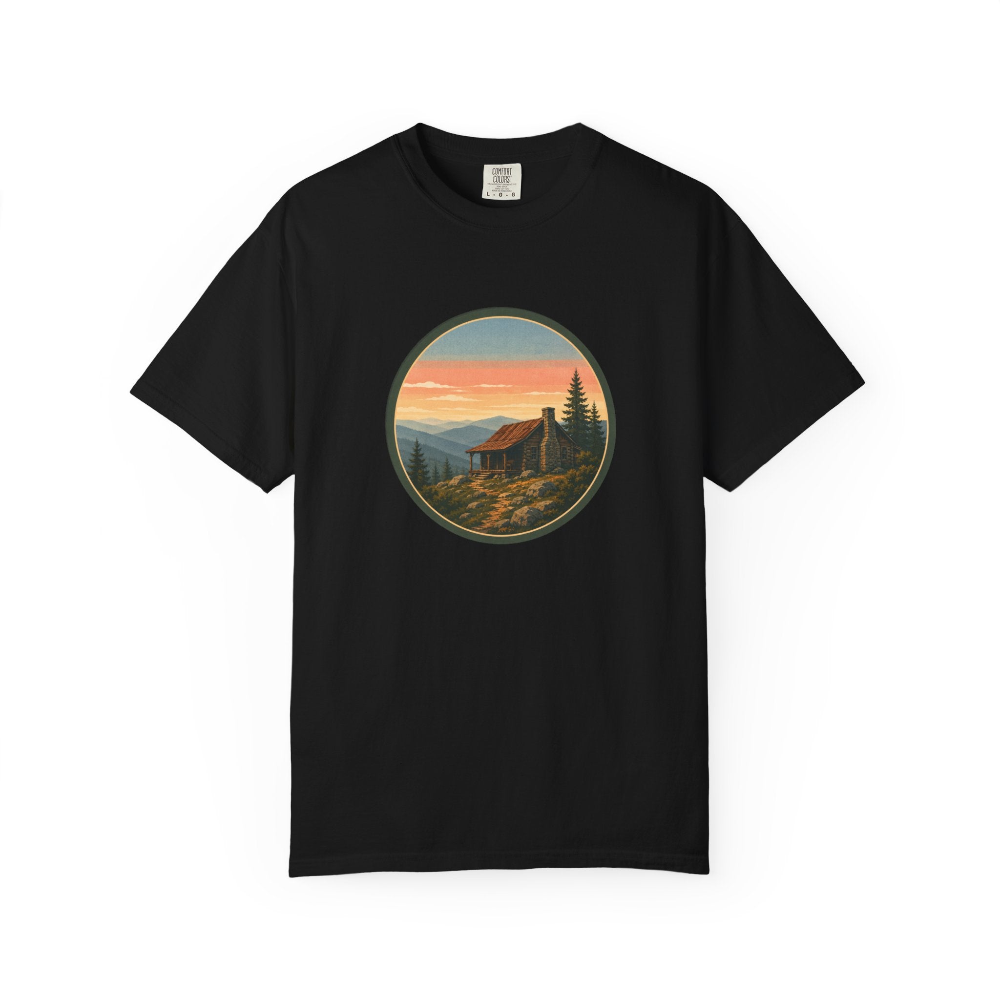 Sunset Cabin Mountain T-Shirt