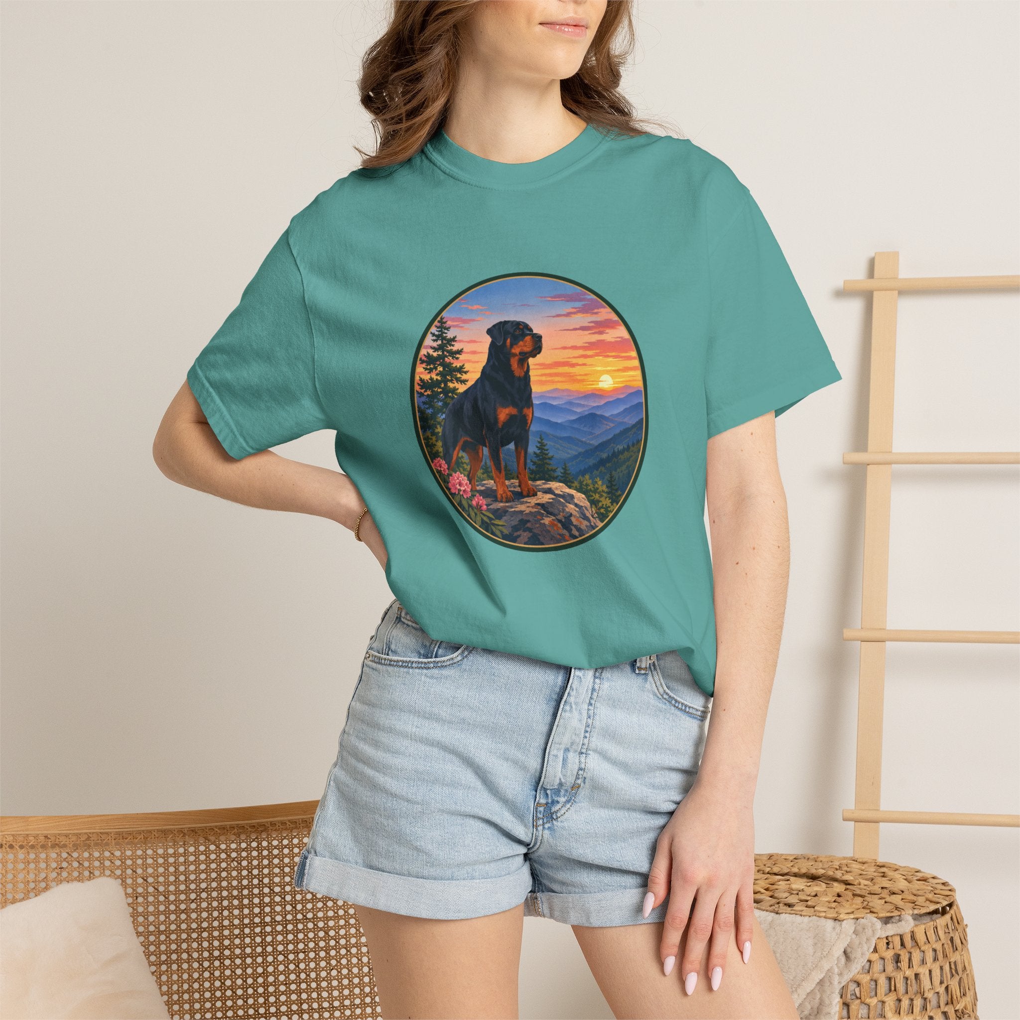Rottweiler Mountain Sunset T-Shirt