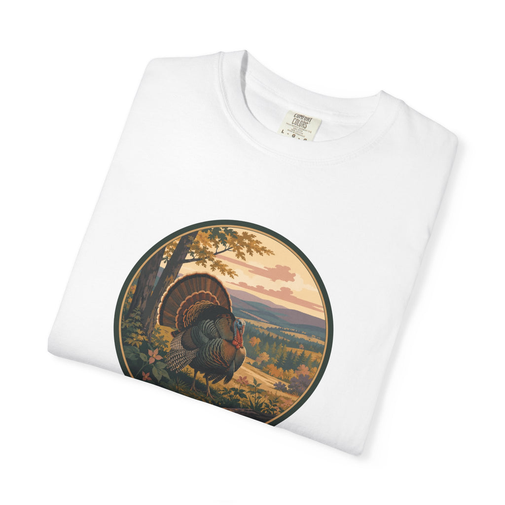 Fall Turkey T-Shirt — Vintage Wildlife Hunting Scene Tee