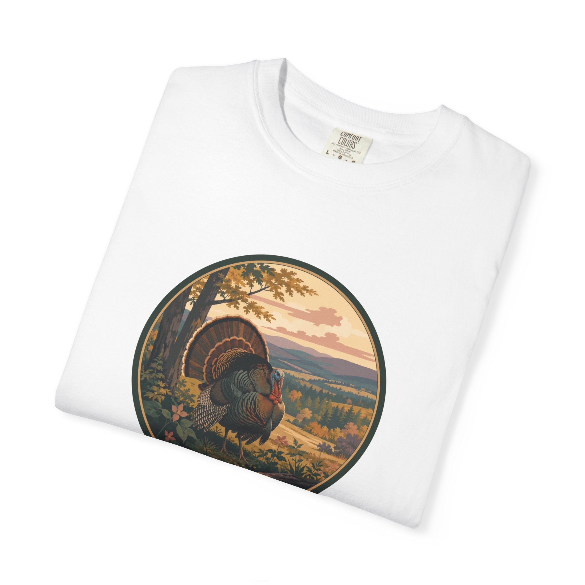 Fall Turkey T-Shirt — Vintage Wildlife Hunting Scene Tee