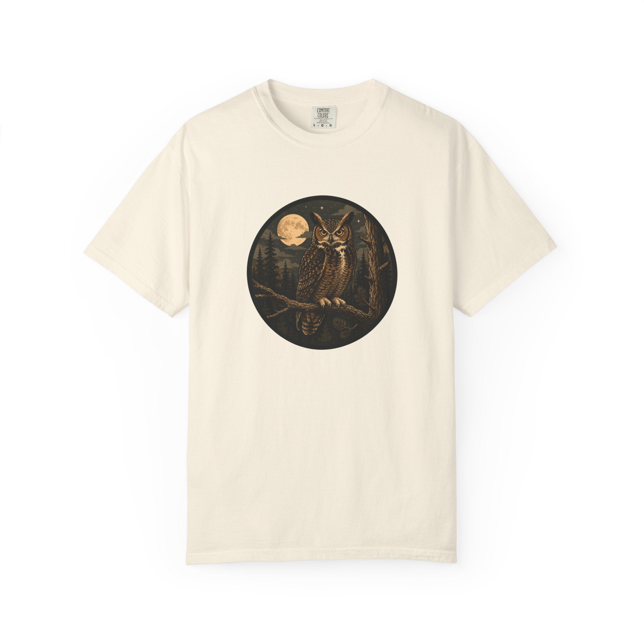 Owl Moon T-Shirt — Vintage Night Forest Graphic