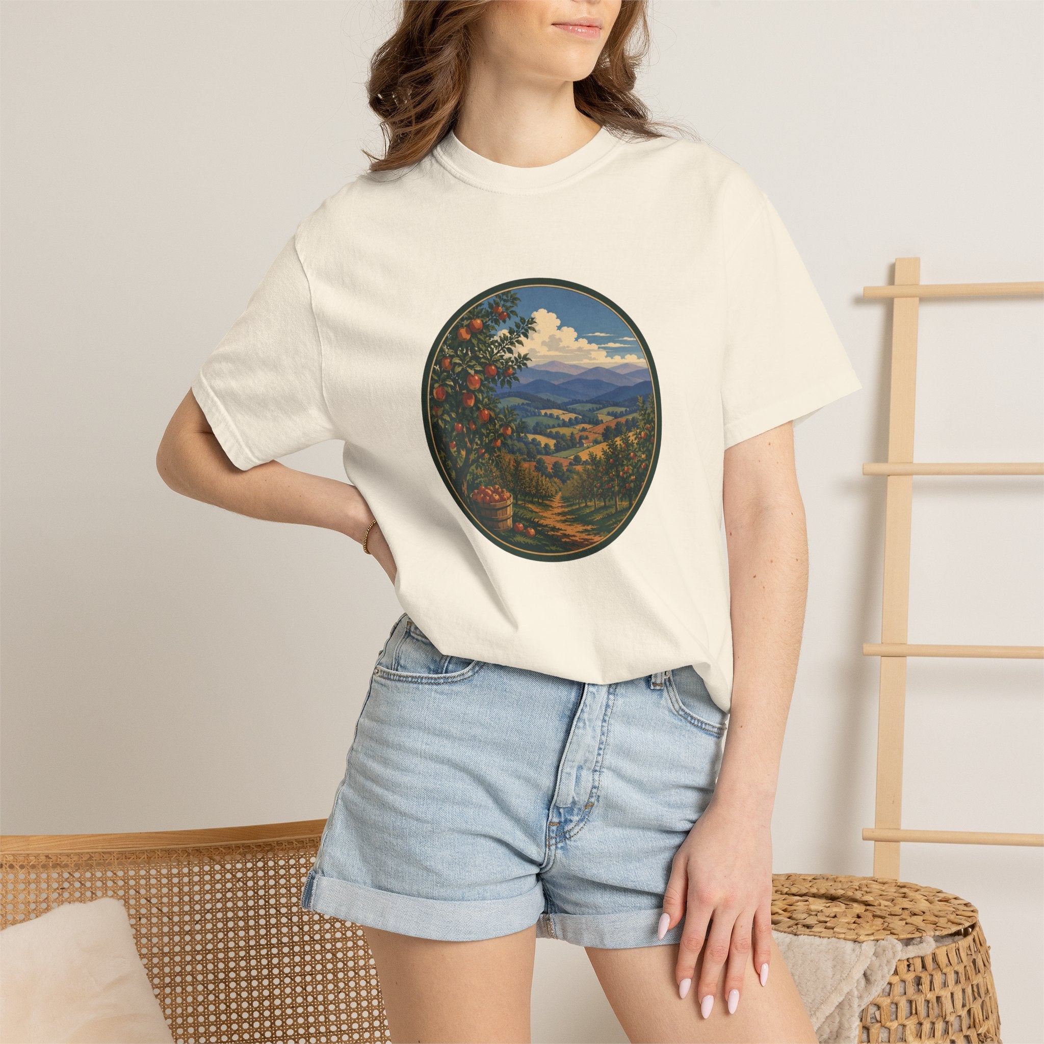 Scenic Apple Orchard Landscape T-Shirt