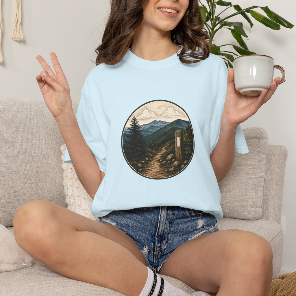 Trailside Scenic T-Shirt — Mountain Path Graphic