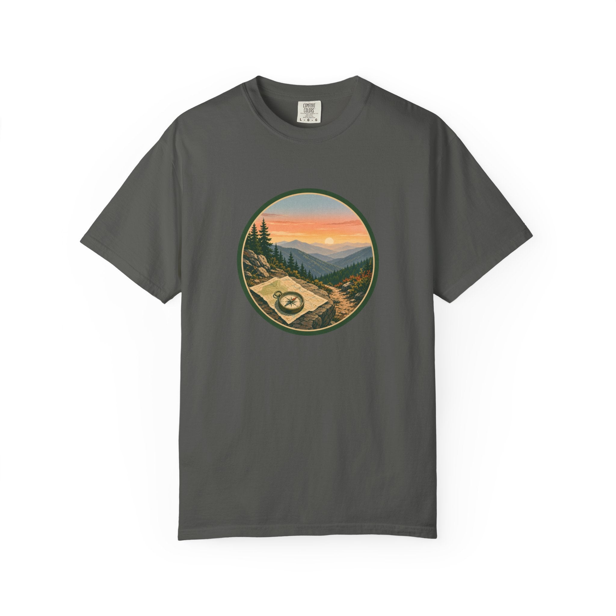 Mountain Hiking T-Shirt — Scenic Trail Vintage Nature Tee