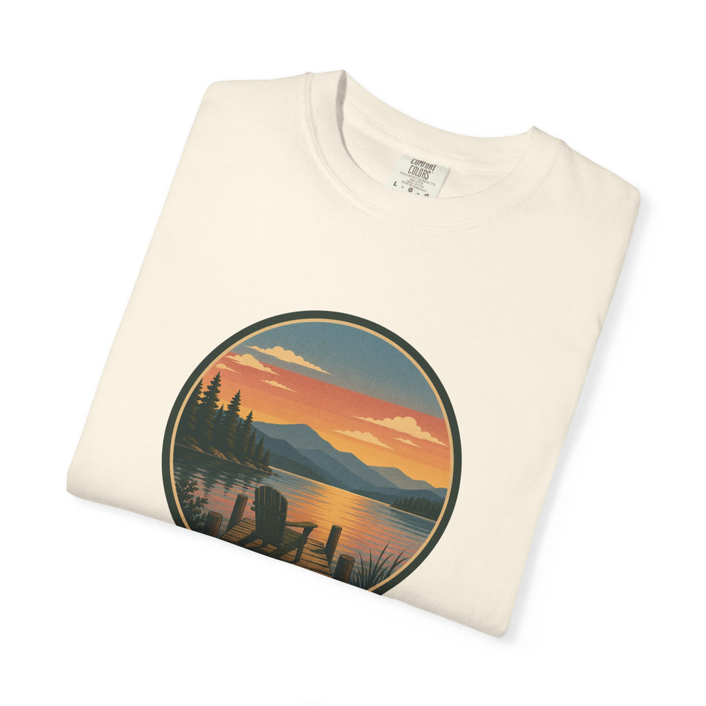 Sunset Lake Scenic T-Shirt – Mountain Dock Landscape Tee