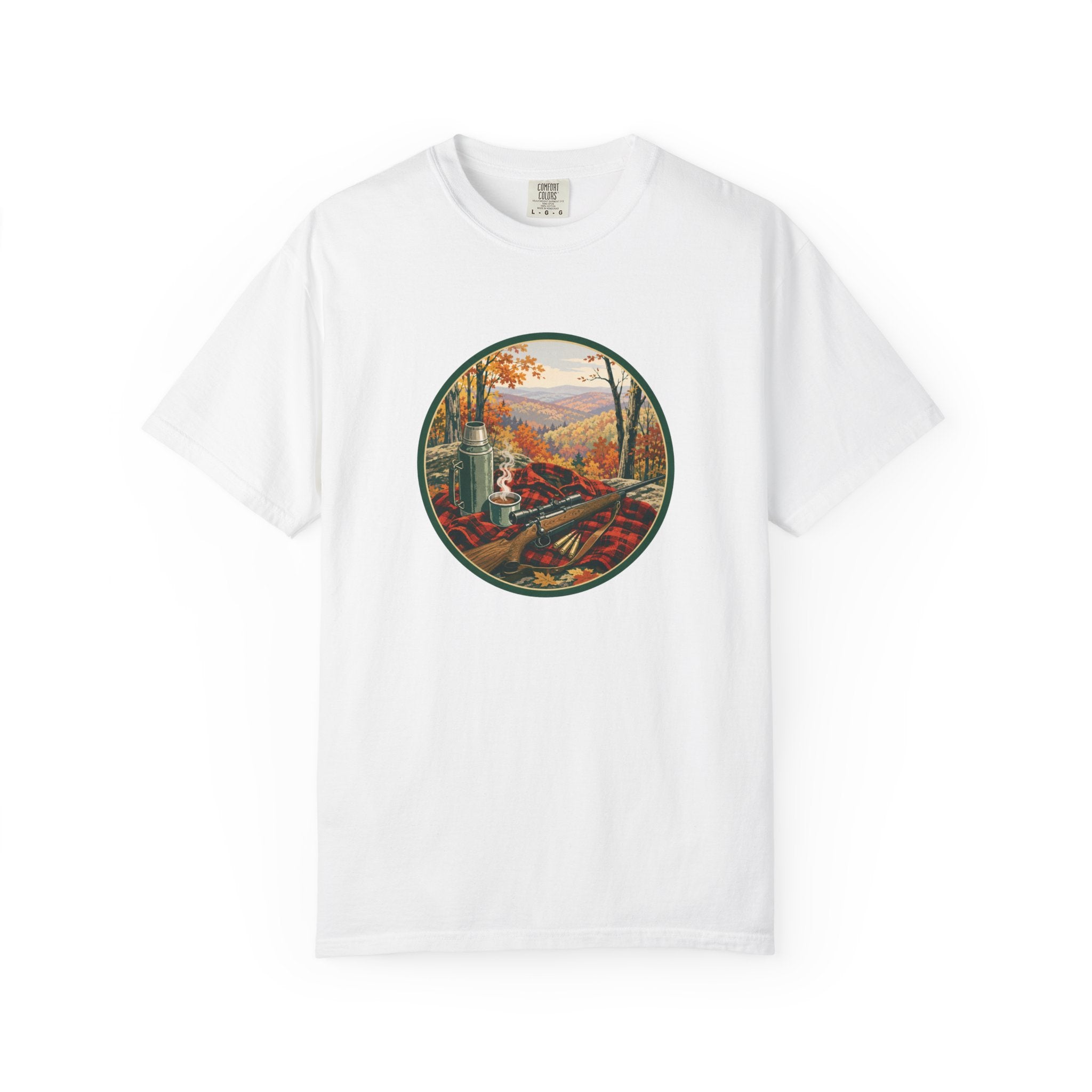 Autumn Hunt Scenic T-Shirt — Vintage Mountain Fall Landscape Tee