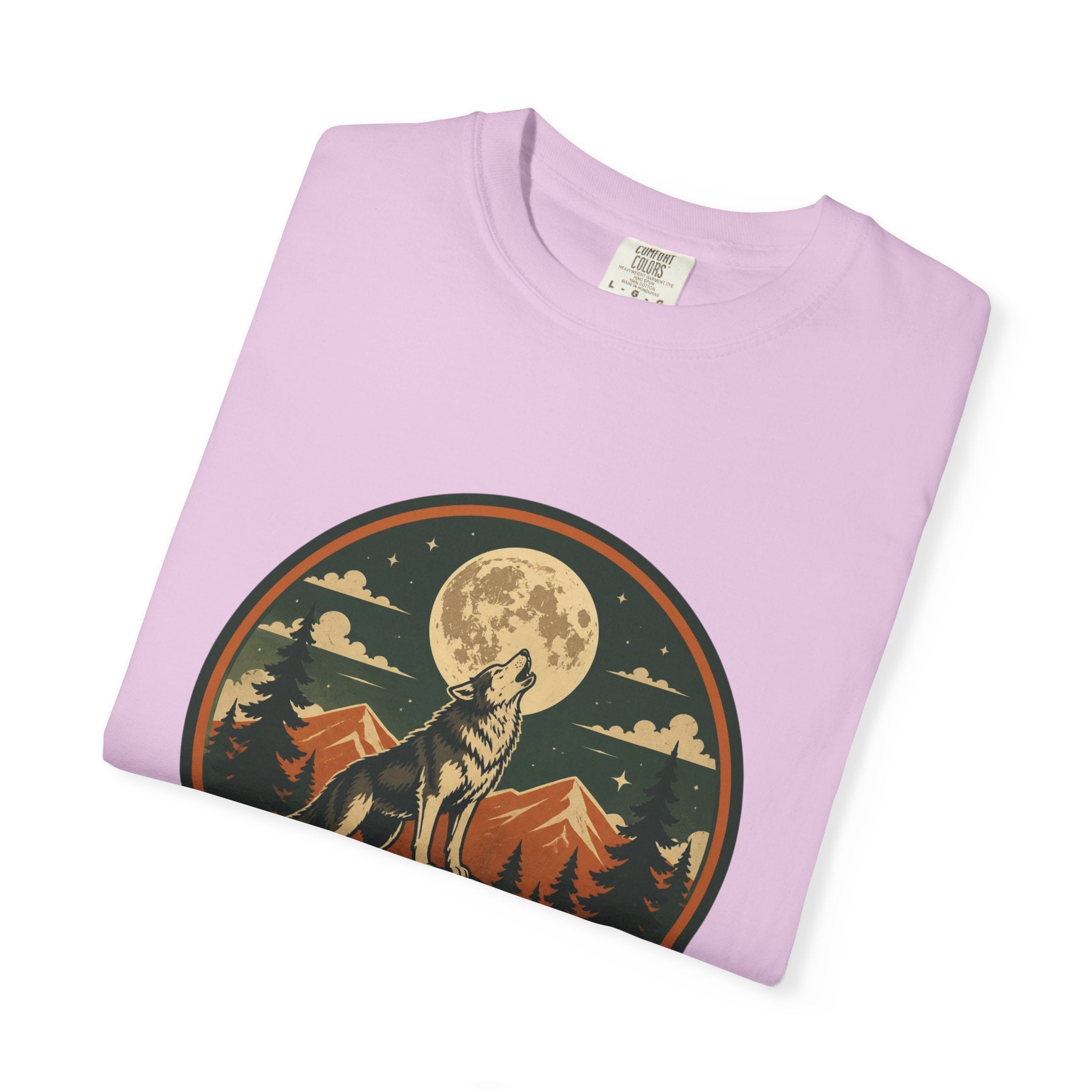 Wolf Howl T-Shirt — Vintage Moonlit Mountain Graphic Tee