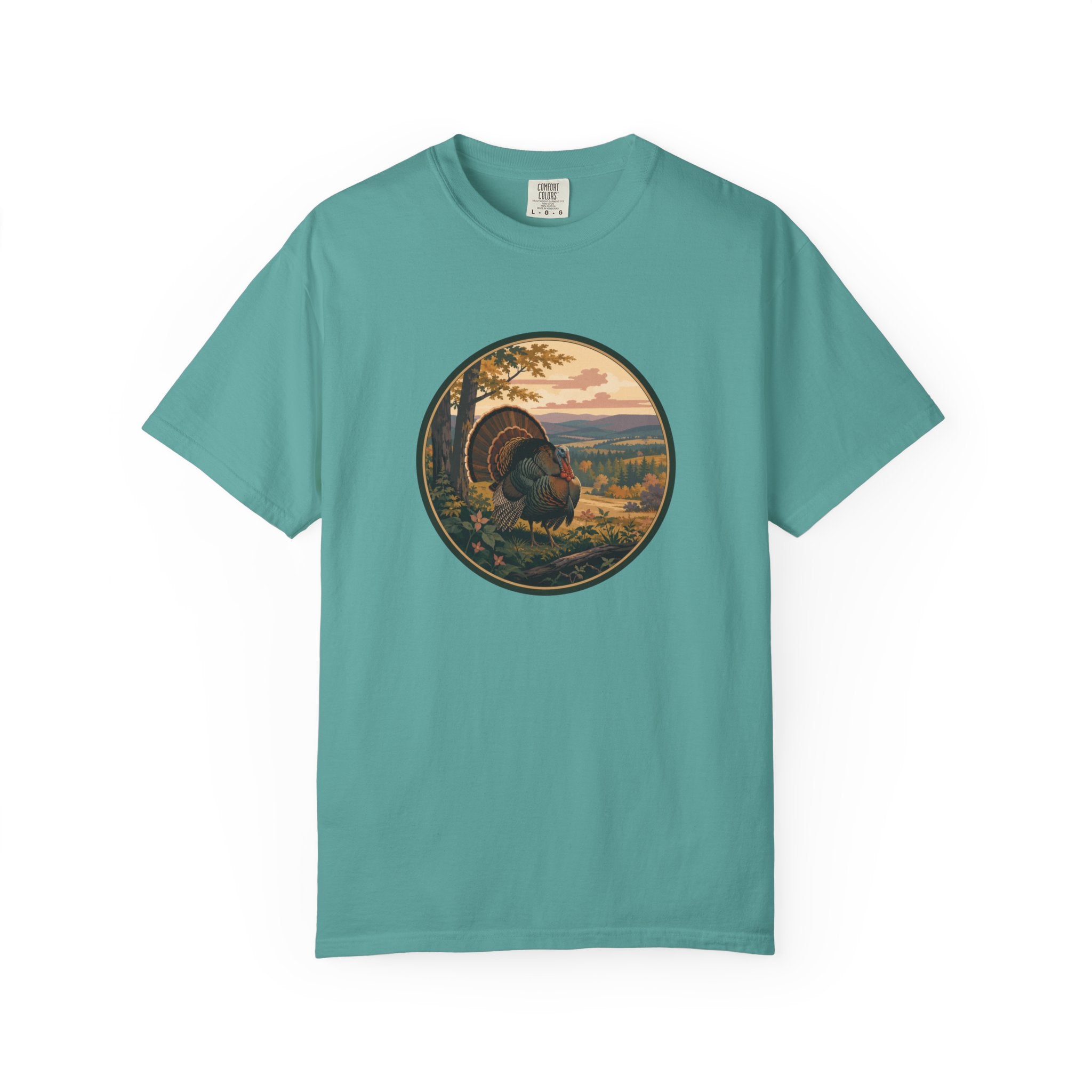 Fall Turkey T-Shirt — Vintage Wildlife Hunting Scene Tee
