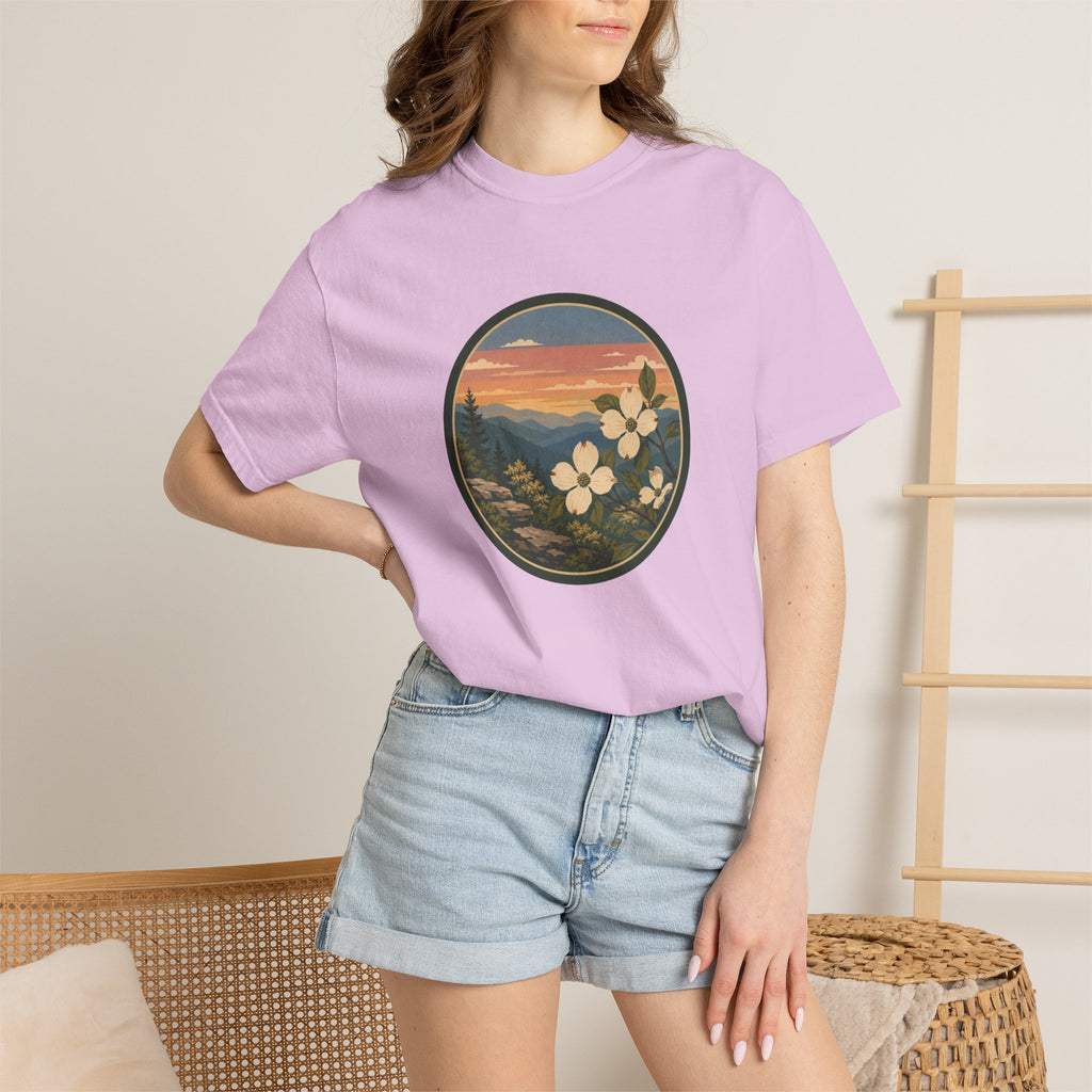Scenic Dogwood Bloom Sunset T-Shirt