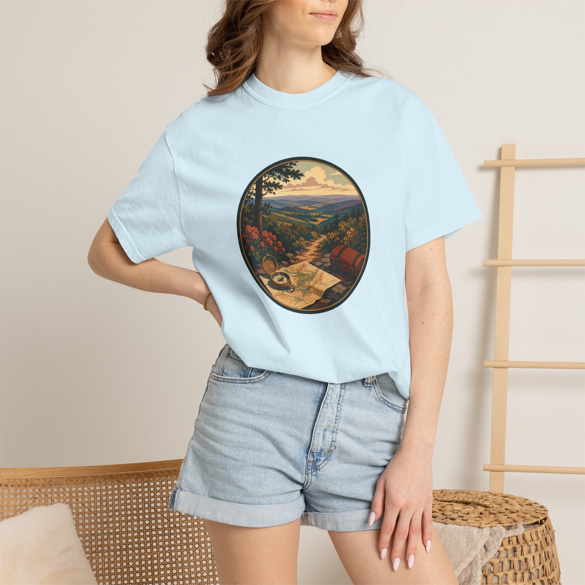 Backpacking Trail Tee - Scenic Mountain Vista T-Shirt