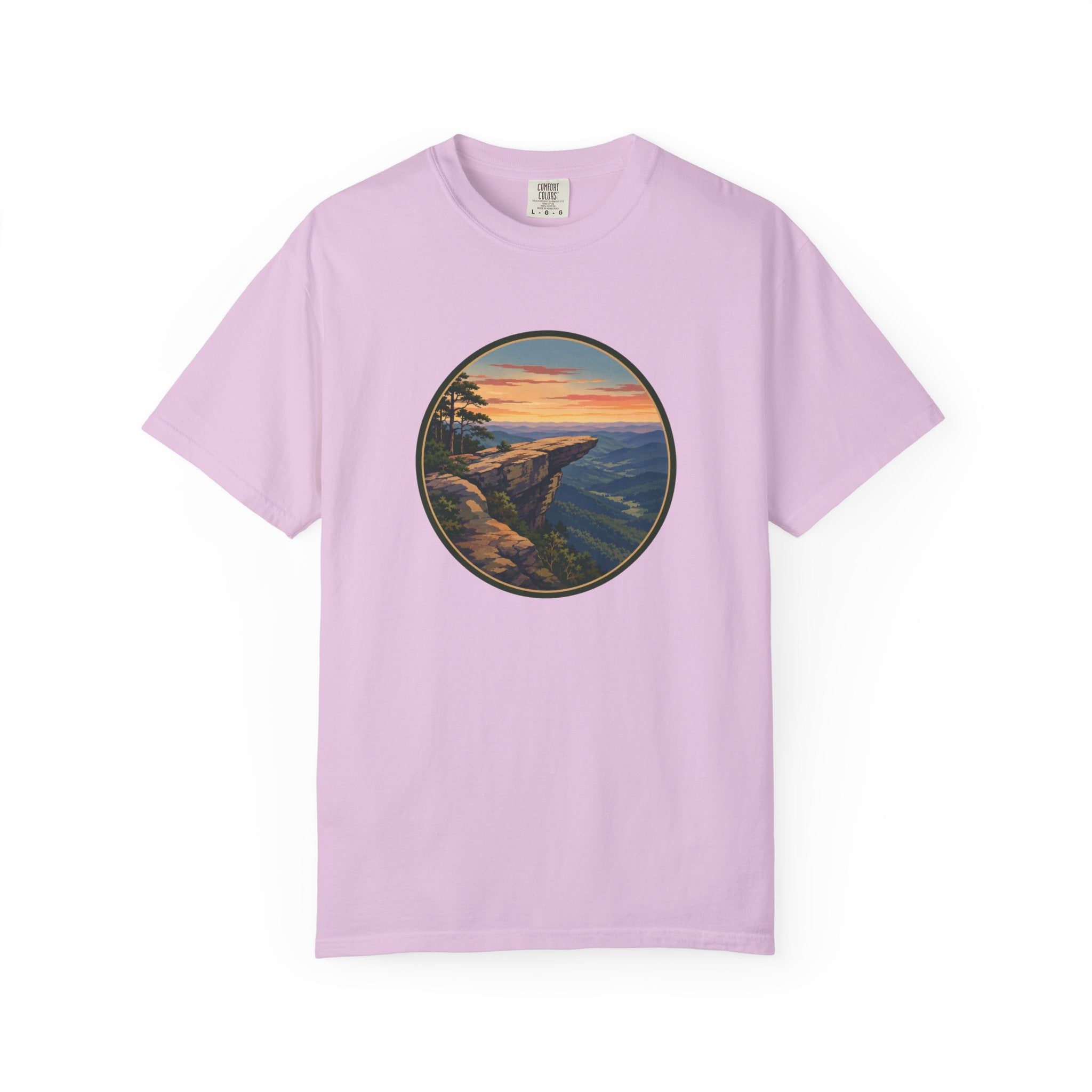 Nature Sunset Cliff T-Shirt - Blue Ridge Mountains Tee